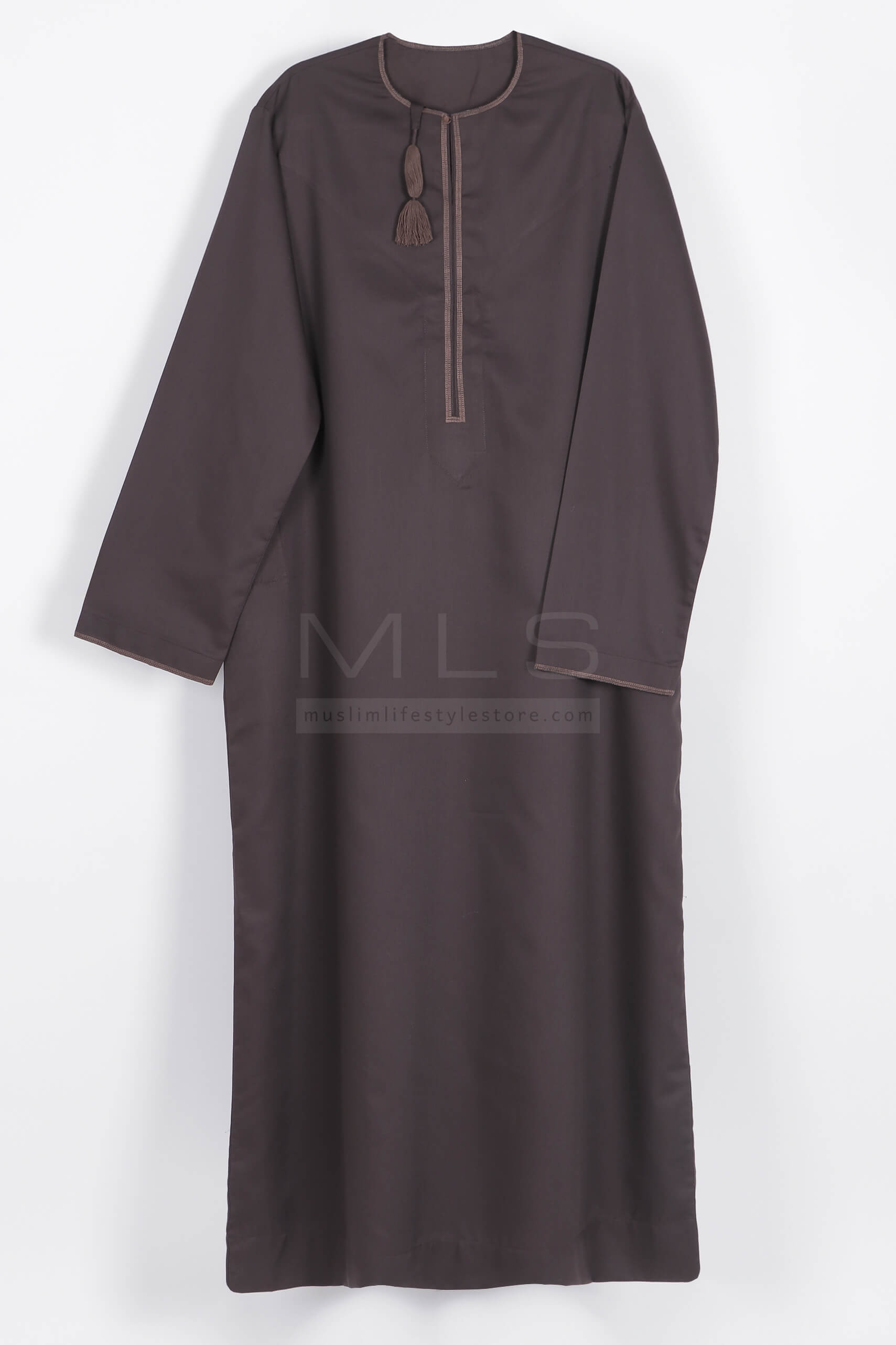 Dark Brown Omani Thobe - Omani Thobe - Muslim Lifestyle Store