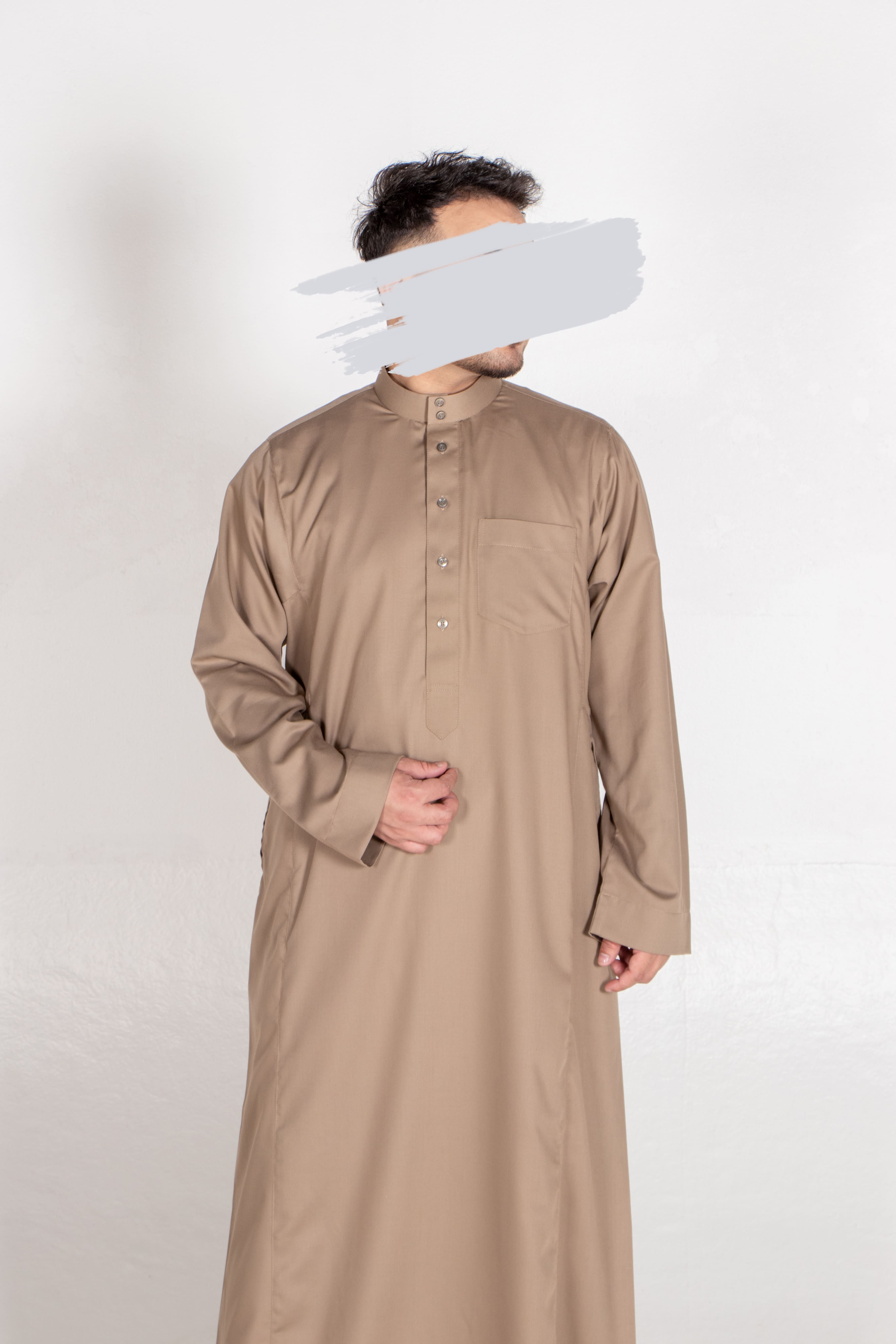Beige Saudi Thobe | Mens Islamic Wear