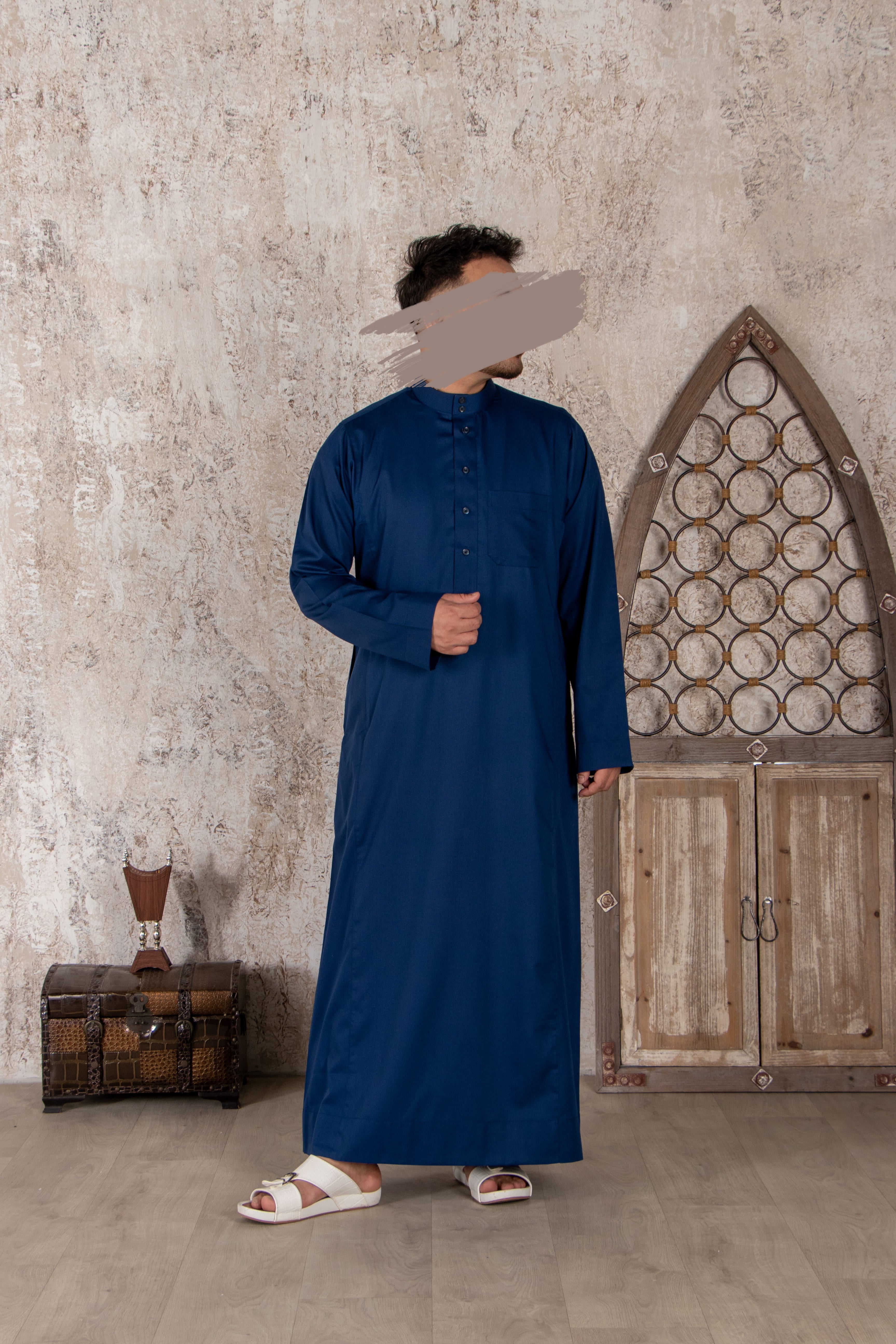 Blue Saudi Thobe - Saudi Thobe - Muslim Lifestyle Store