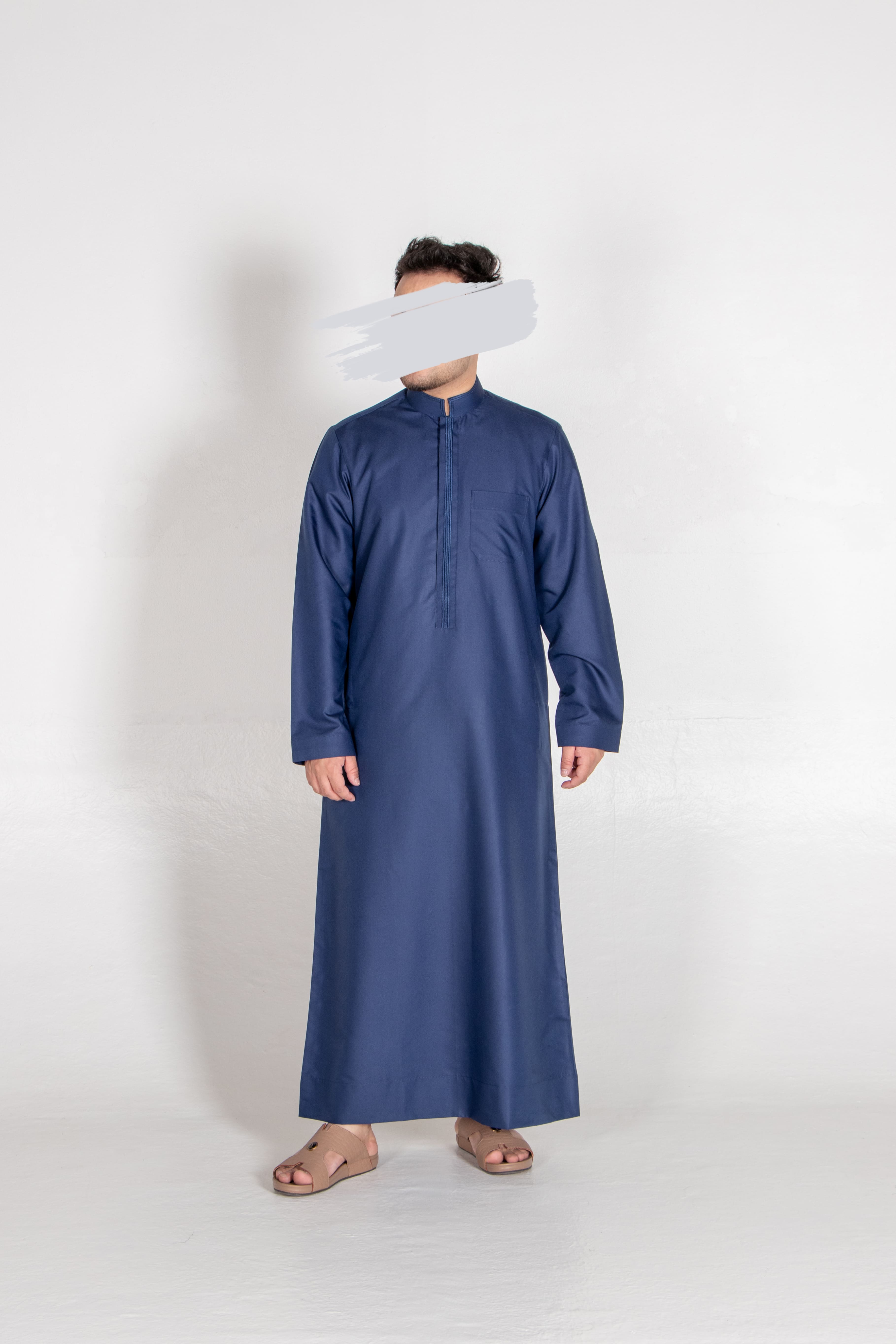 Lined Navy Blue Thobe - Exclusive Thobe - Muslim Lifestyle Store