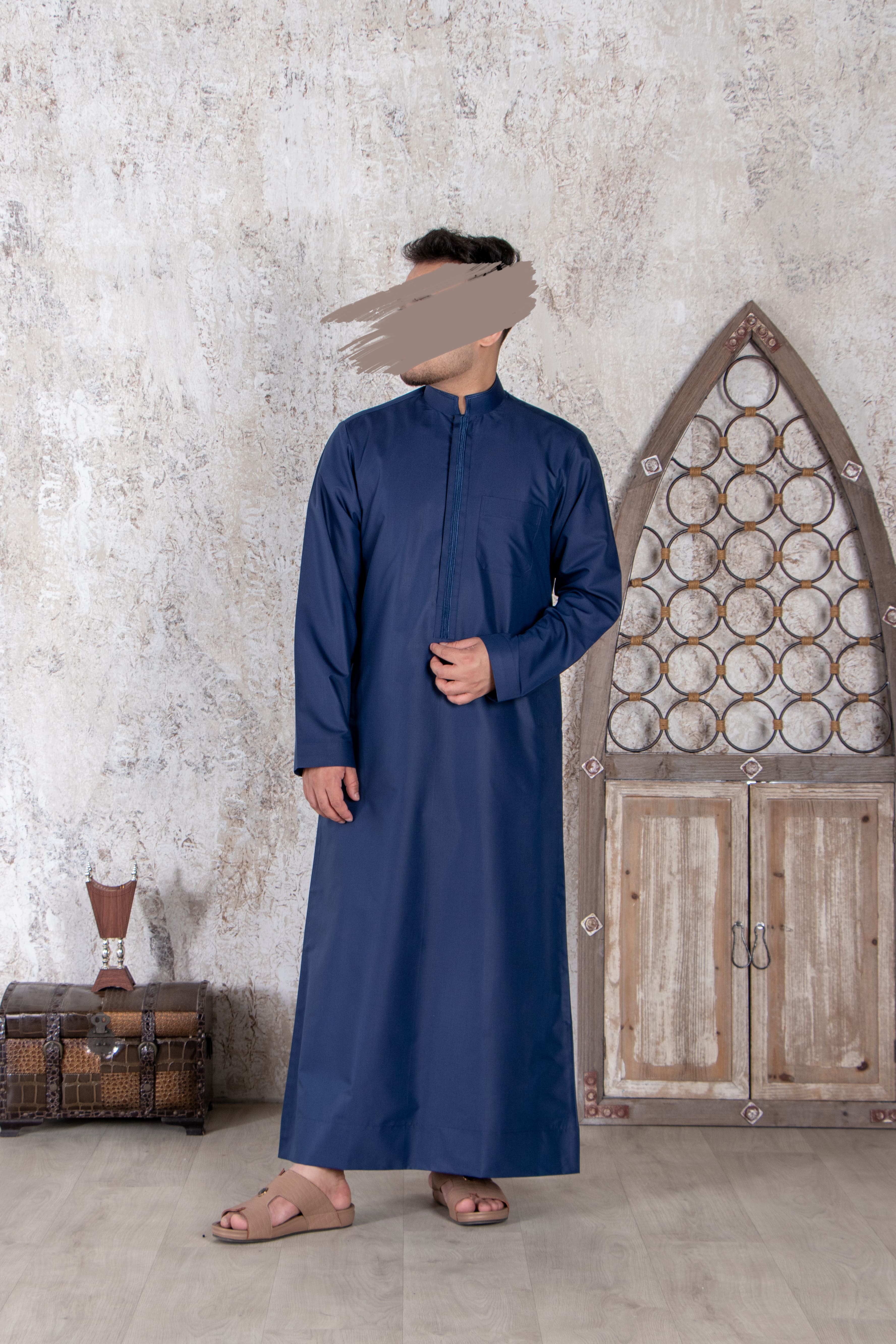 Navy Blue Saudi Thobe - Saudi Thobe - Muslim Lifestyle Store