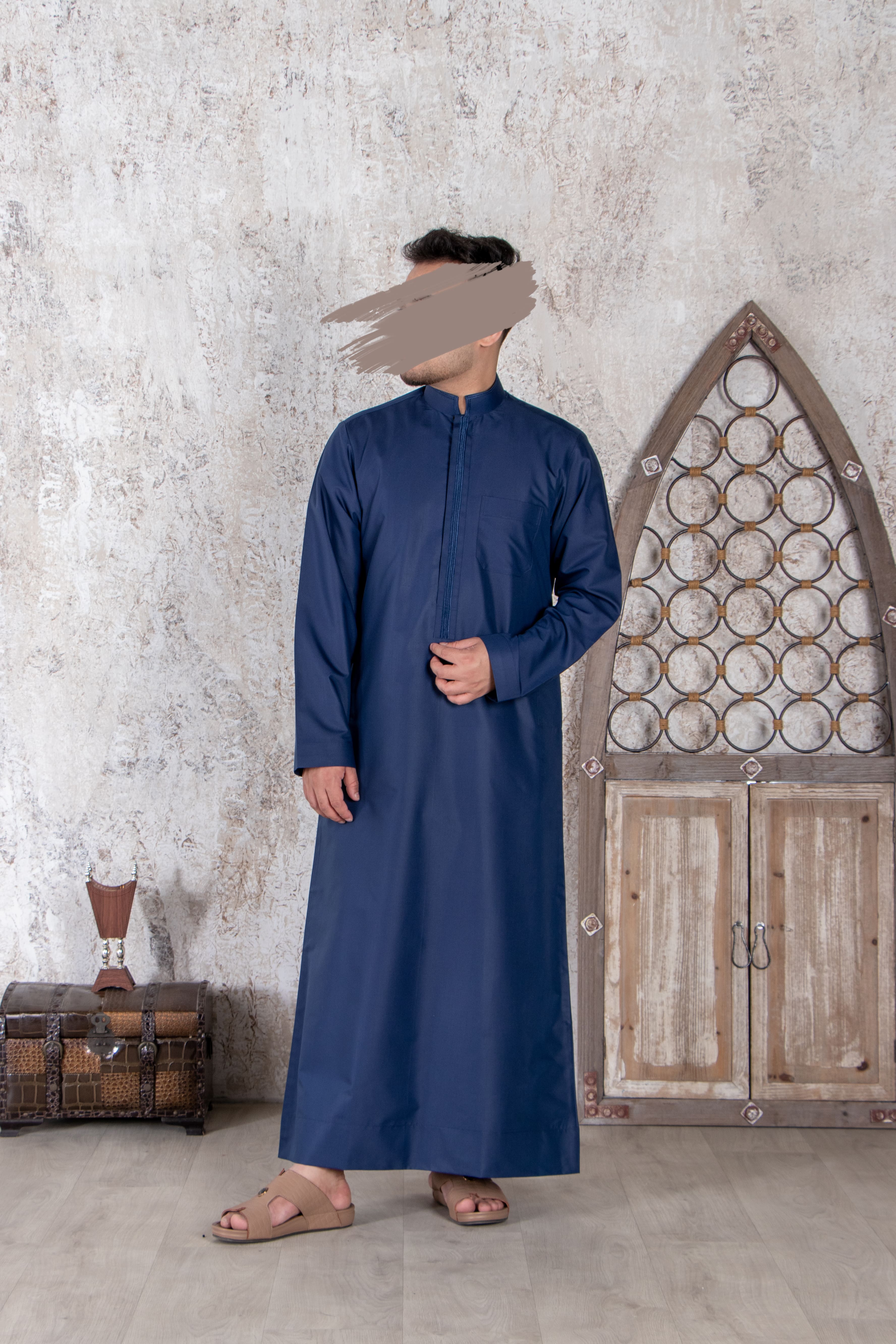 Lined Navy Blue Thobe - Exclusive Thobe - Muslim Lifestyle Store