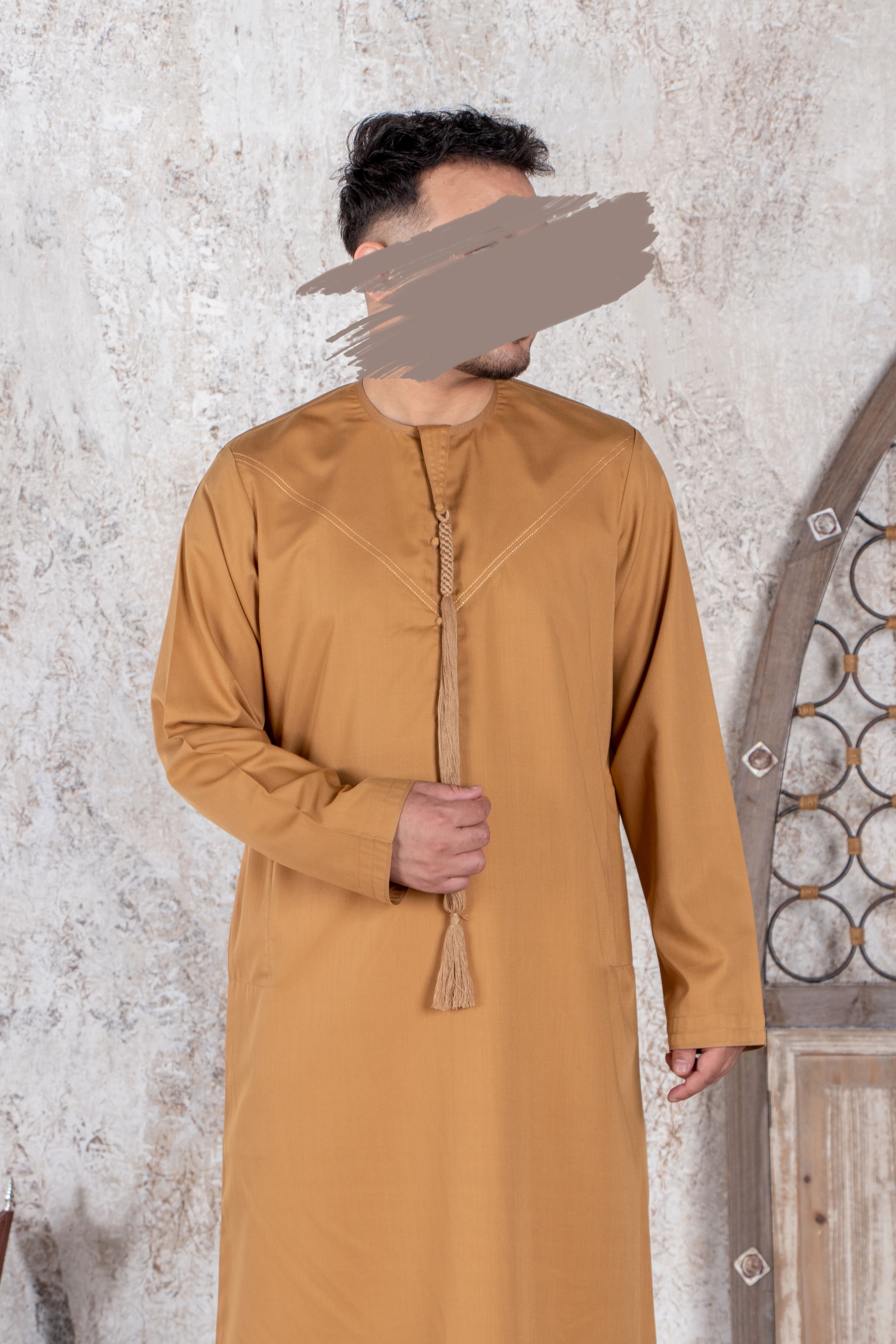 Golden Emirati Kandura - Emirati Kandura - Muslim Lifestyle Store