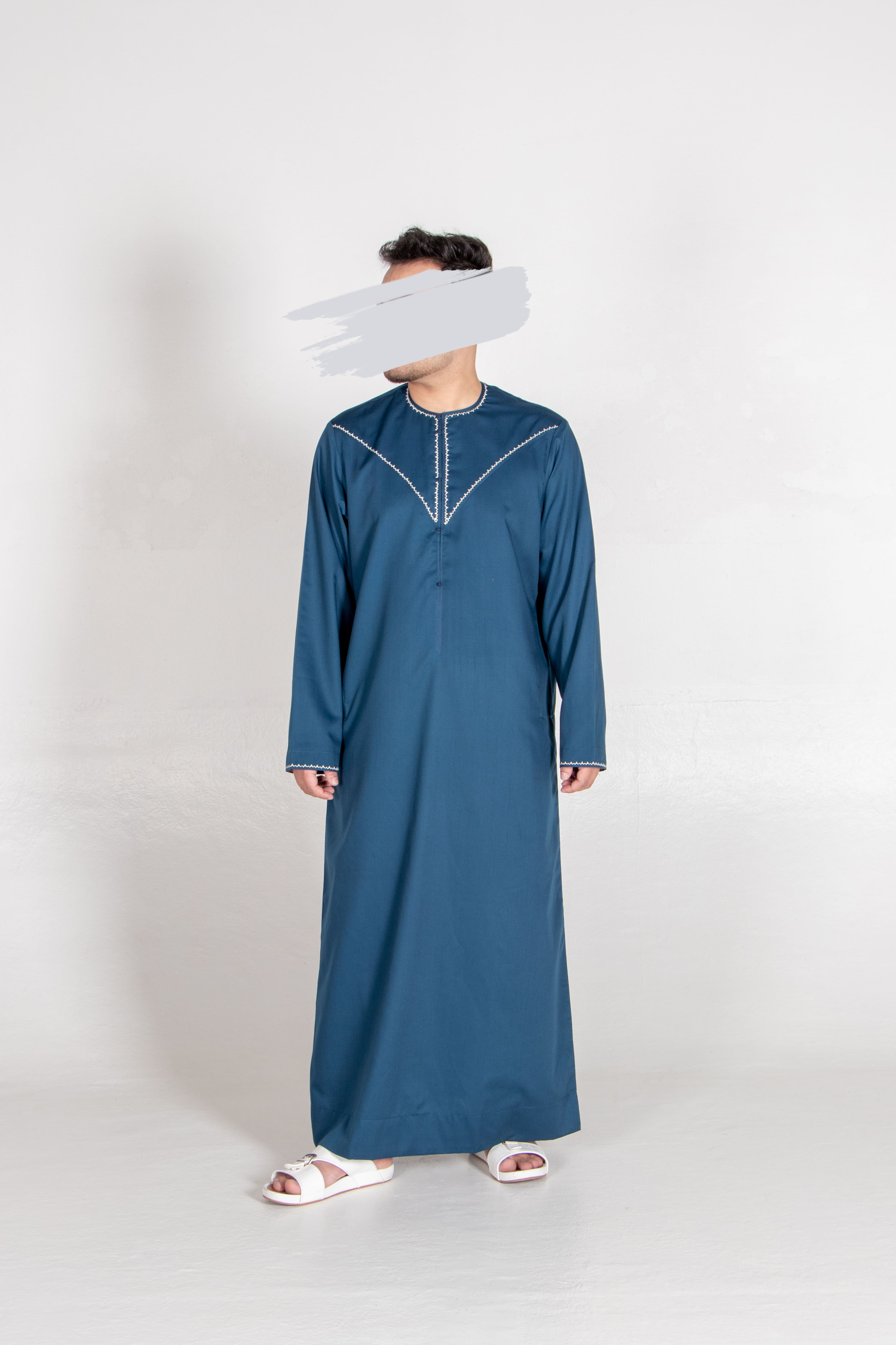 Blue Emirati Kandura For Men Thobe Emirati Jubba blue-emirati-kandura-for-men-thobe-emirati-jubba