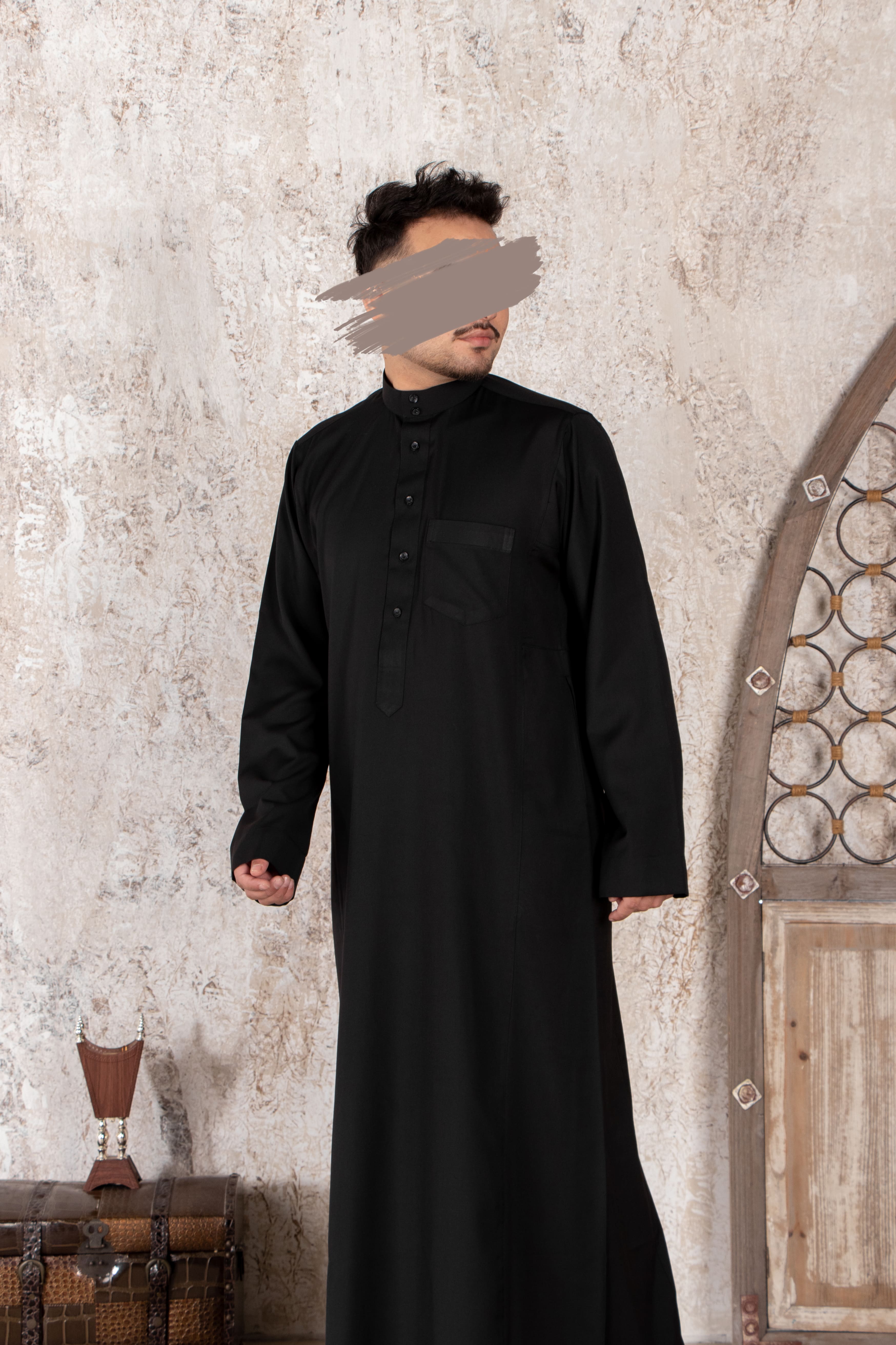 Black Emirati Kandura - Emirati Kandura - Muslim Lifestyle Store