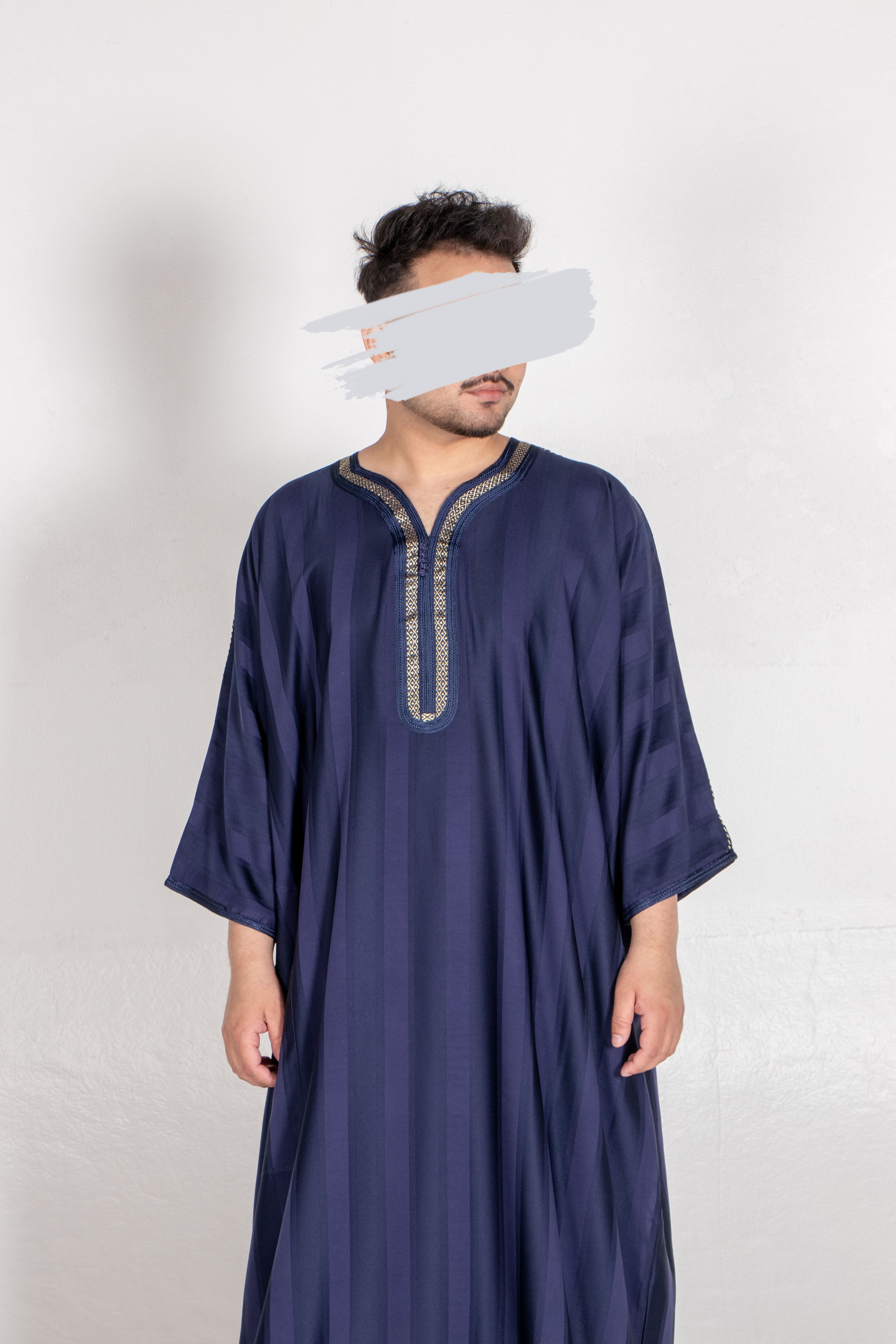 Moroccan Dark Blue Thobe - Jalabiya - Muslim Lifestyle Store