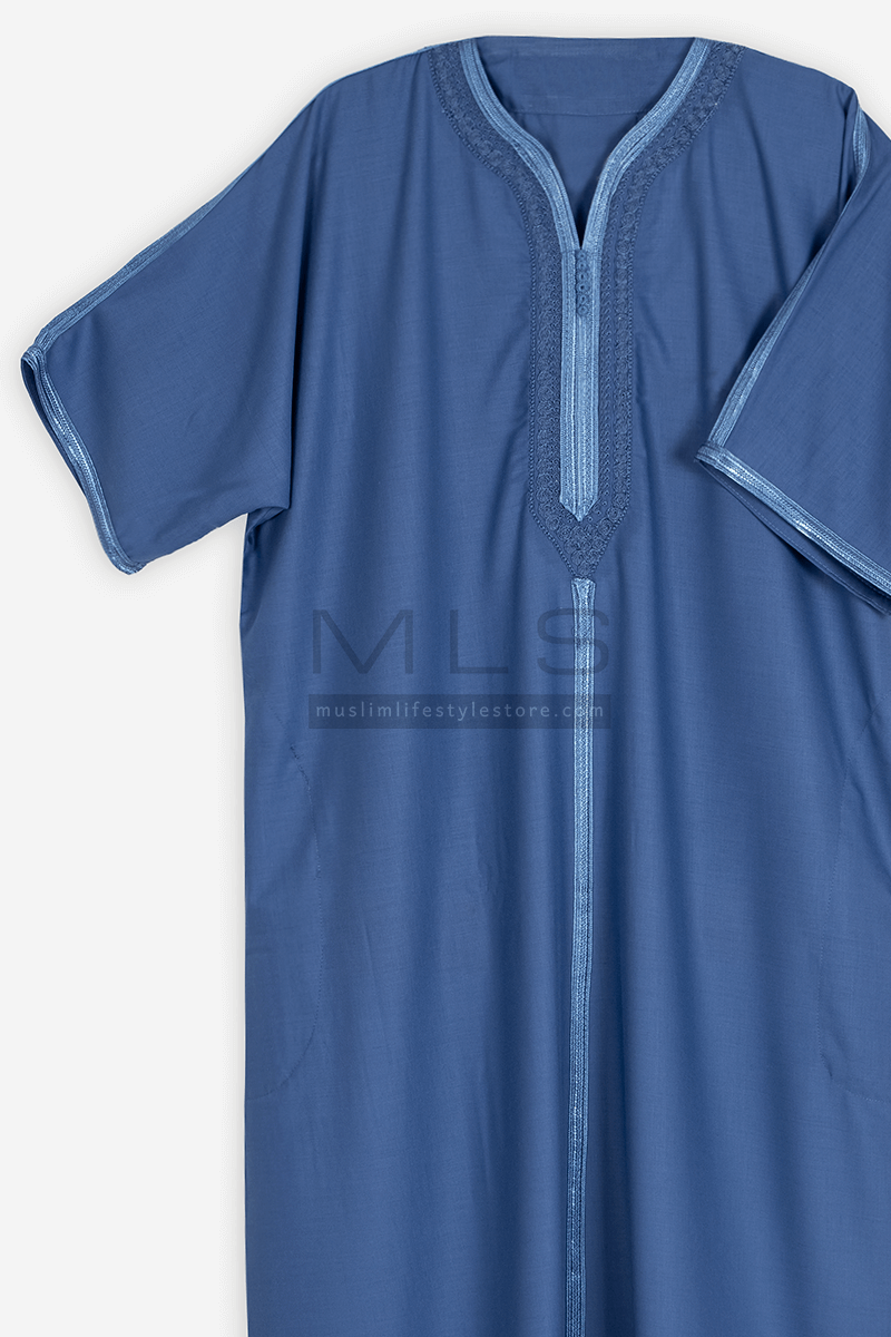 Premium Light Blue Jalabiya - Jalabiya - Muslim Lifestyle Store