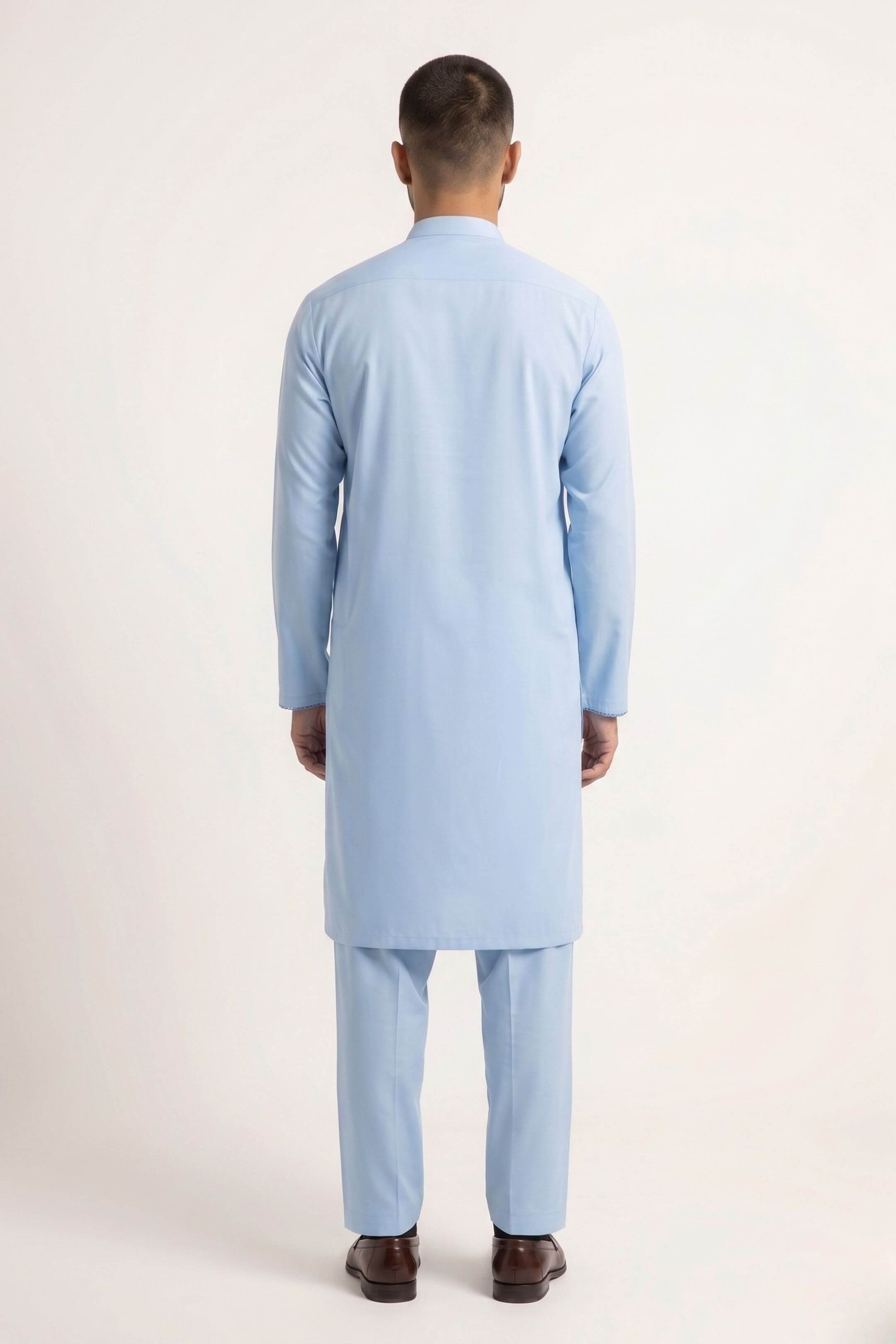 Sky Blue Shalwar Kameez for Men