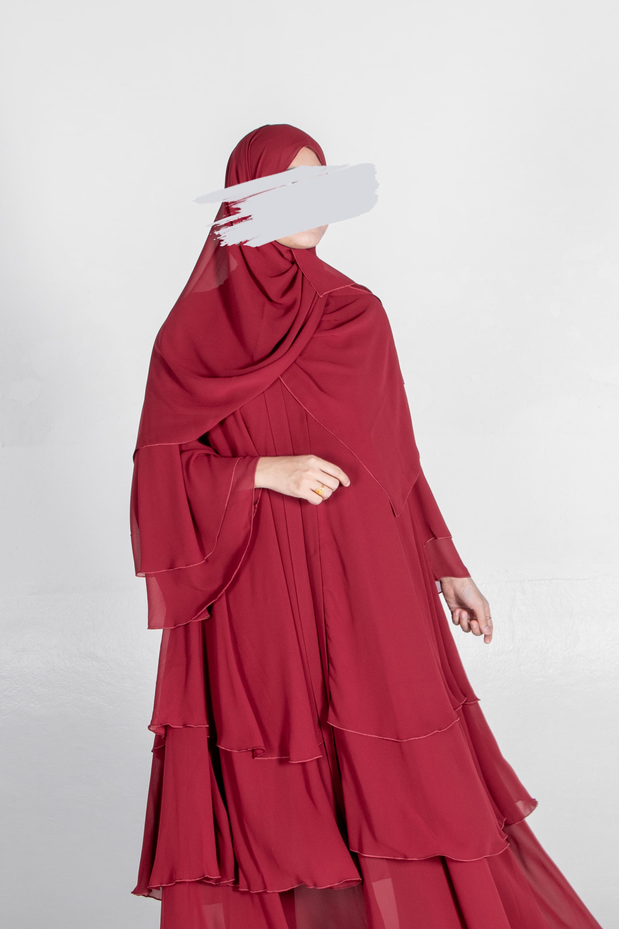 Red Fleur Abaya - Abaya - Muslim Lifestyle Store