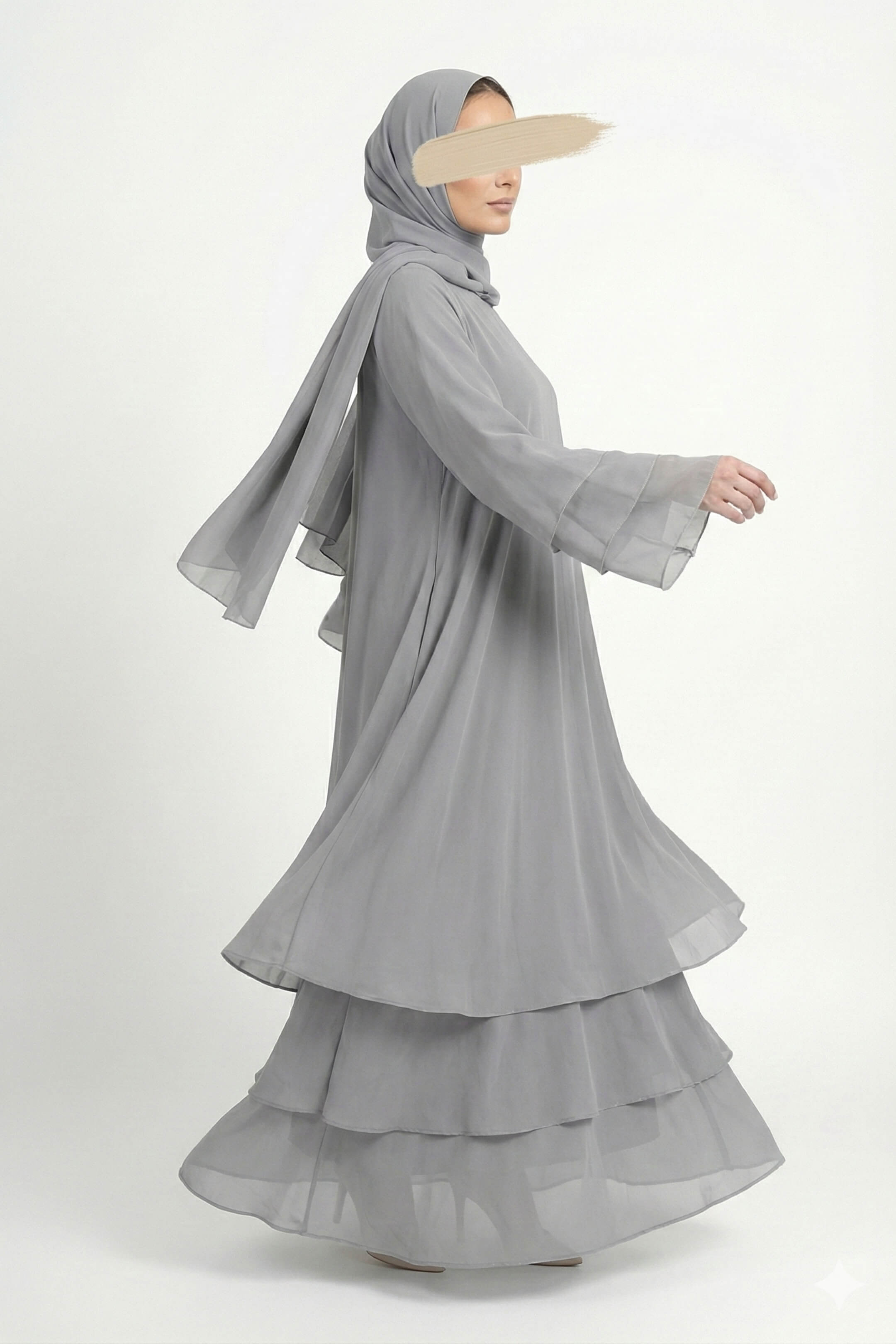 Flare Gray Abaya