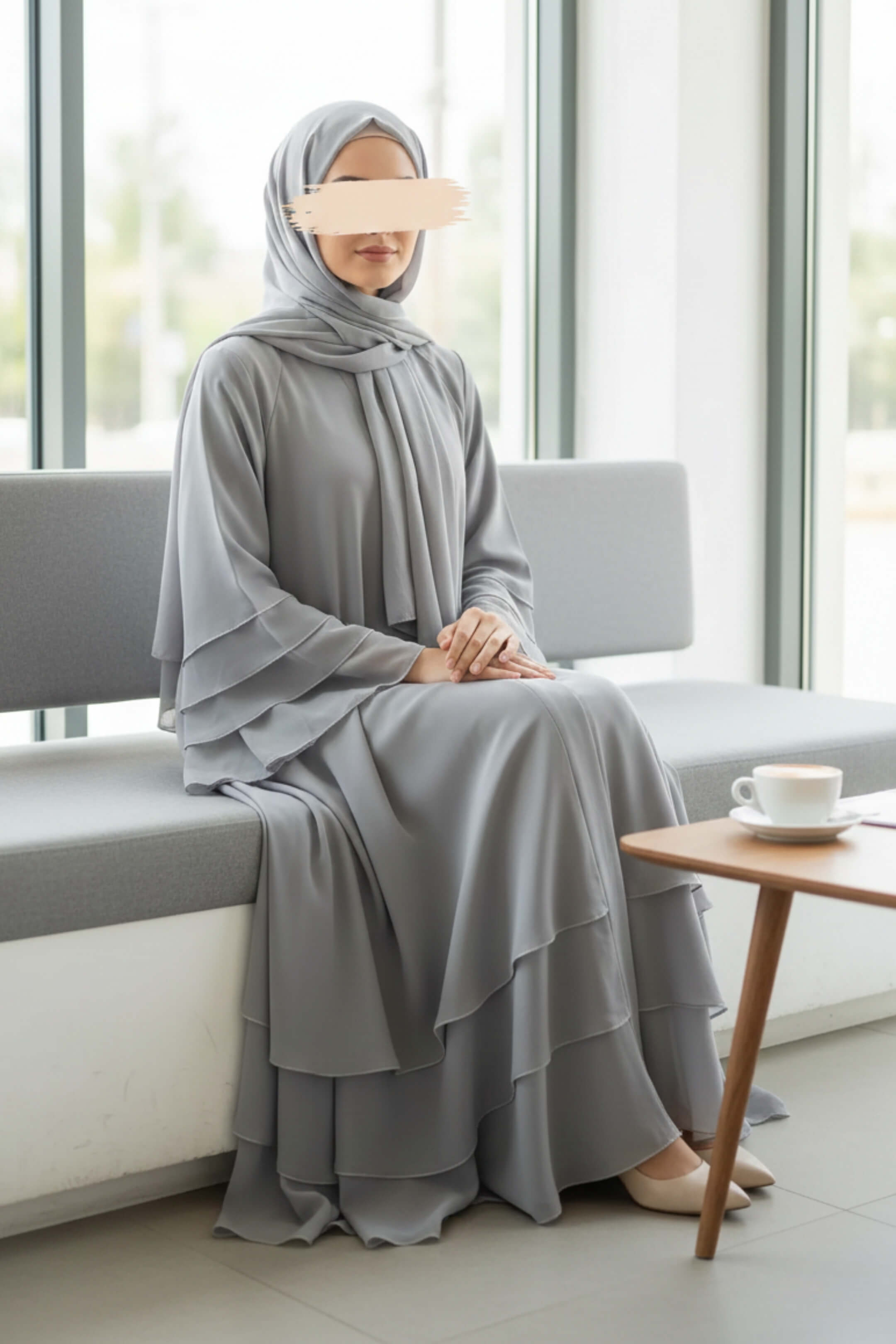 Flare Gray Abaya