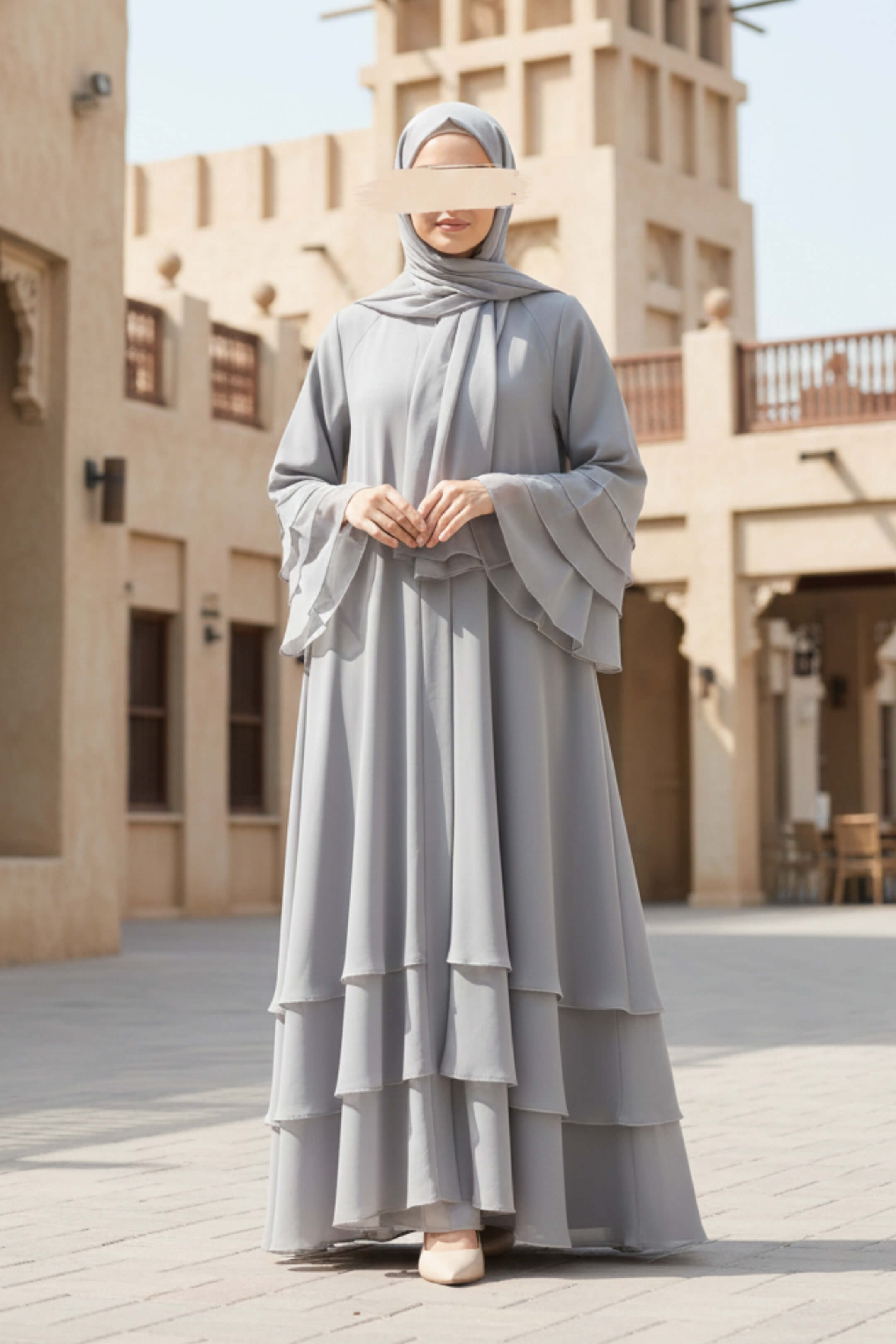Flare Gray Abaya
