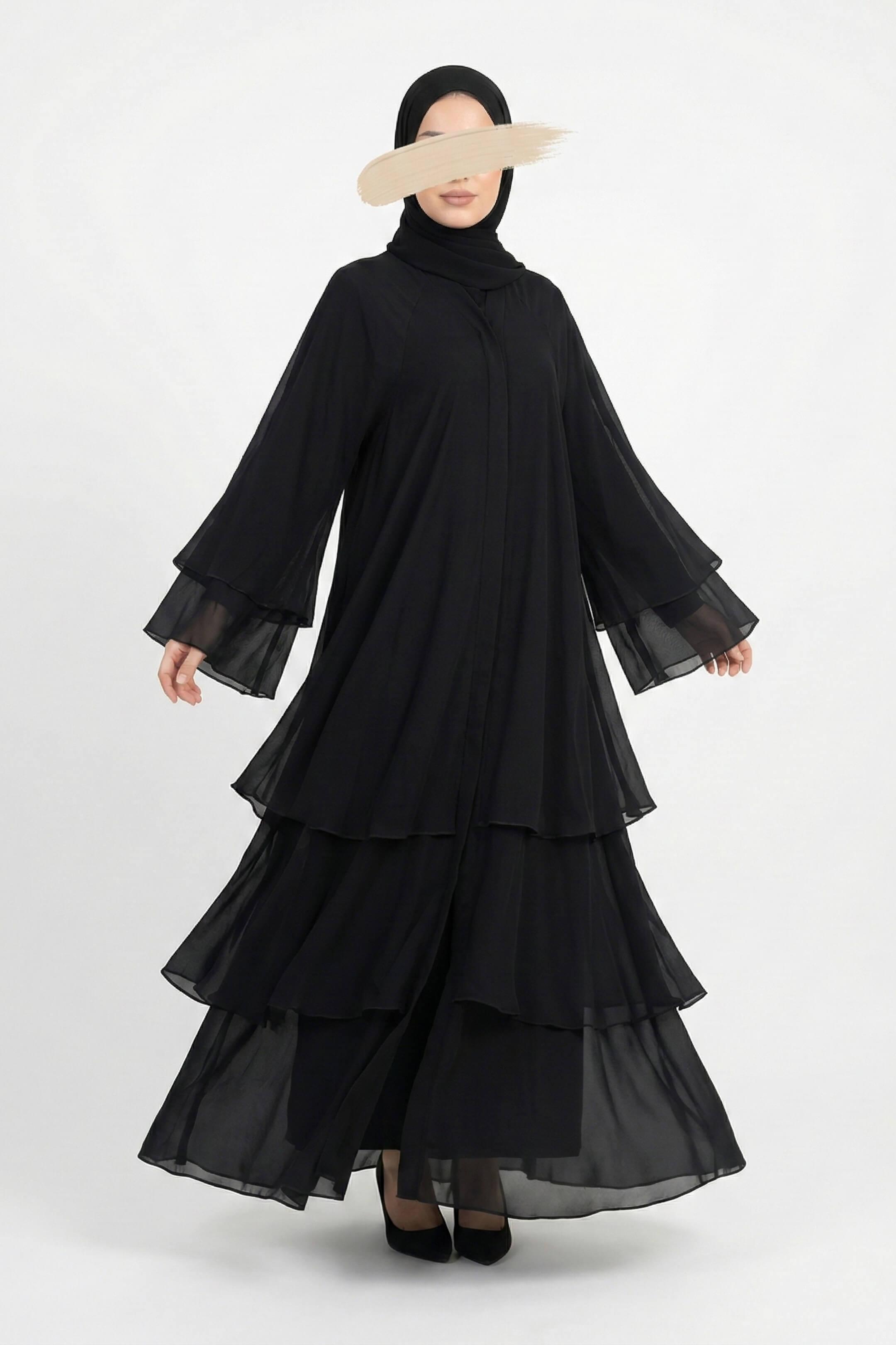 Flare Black Abaya