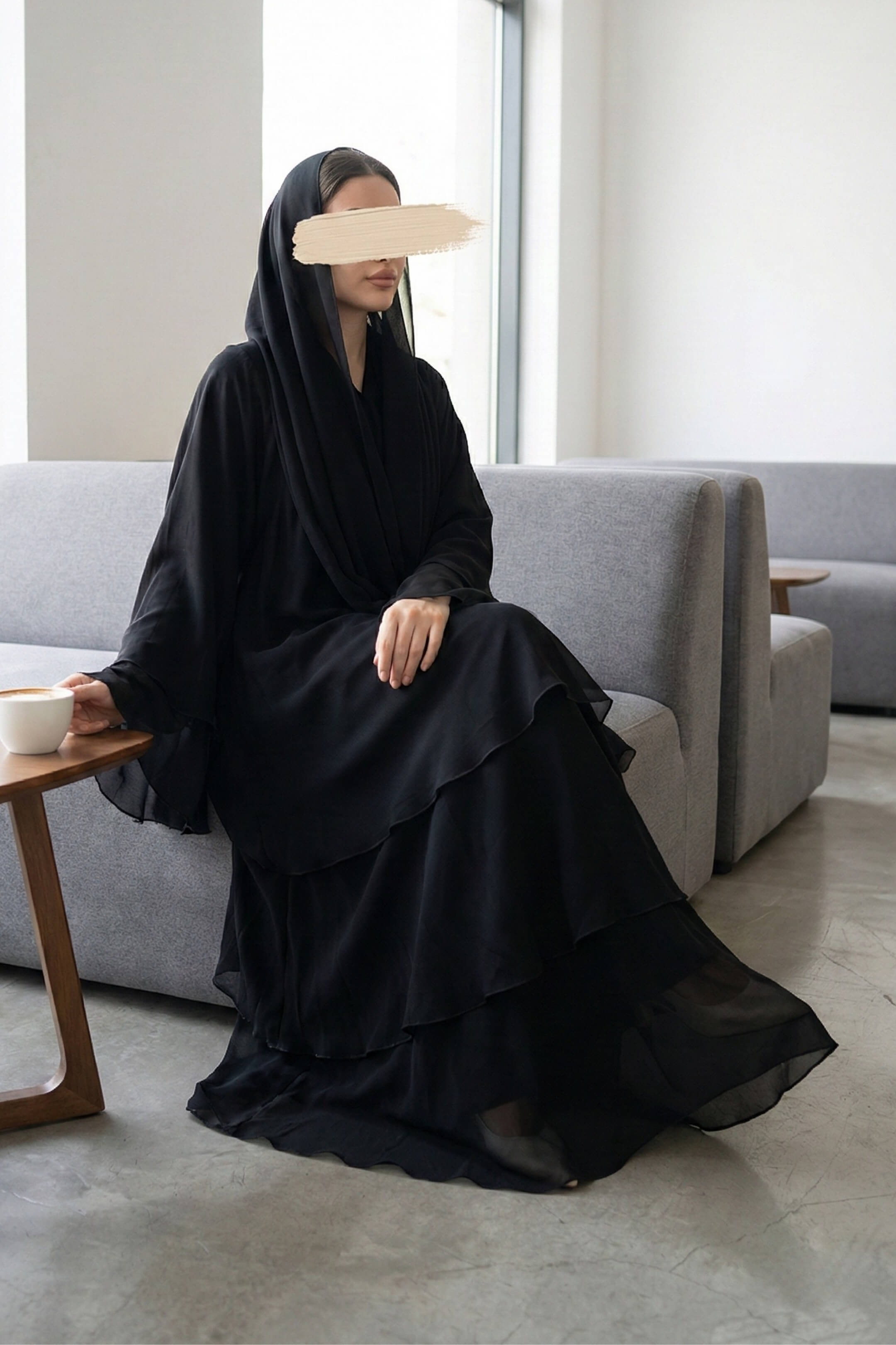 Flare Black Abaya