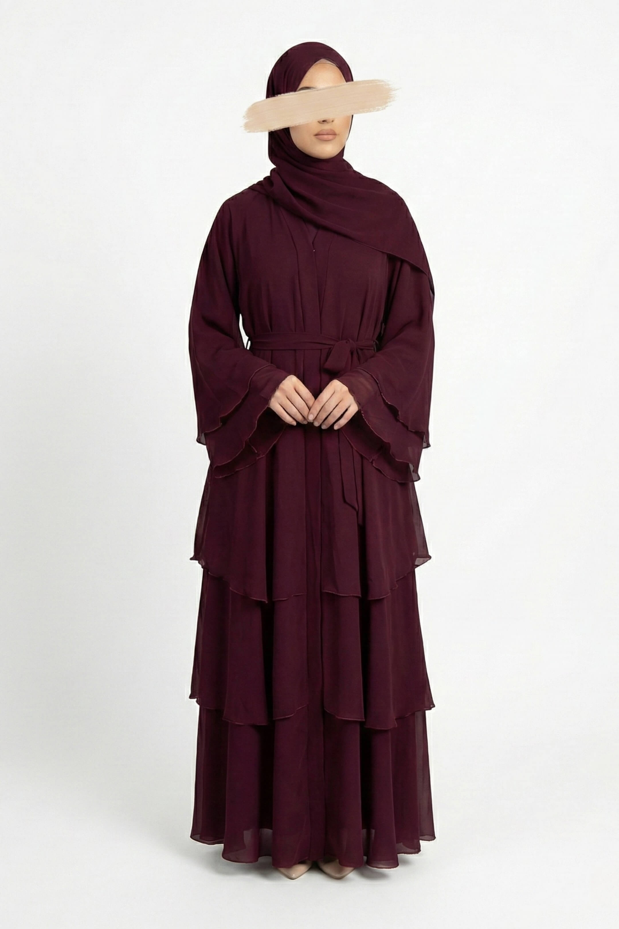Maroon Flare Abaya