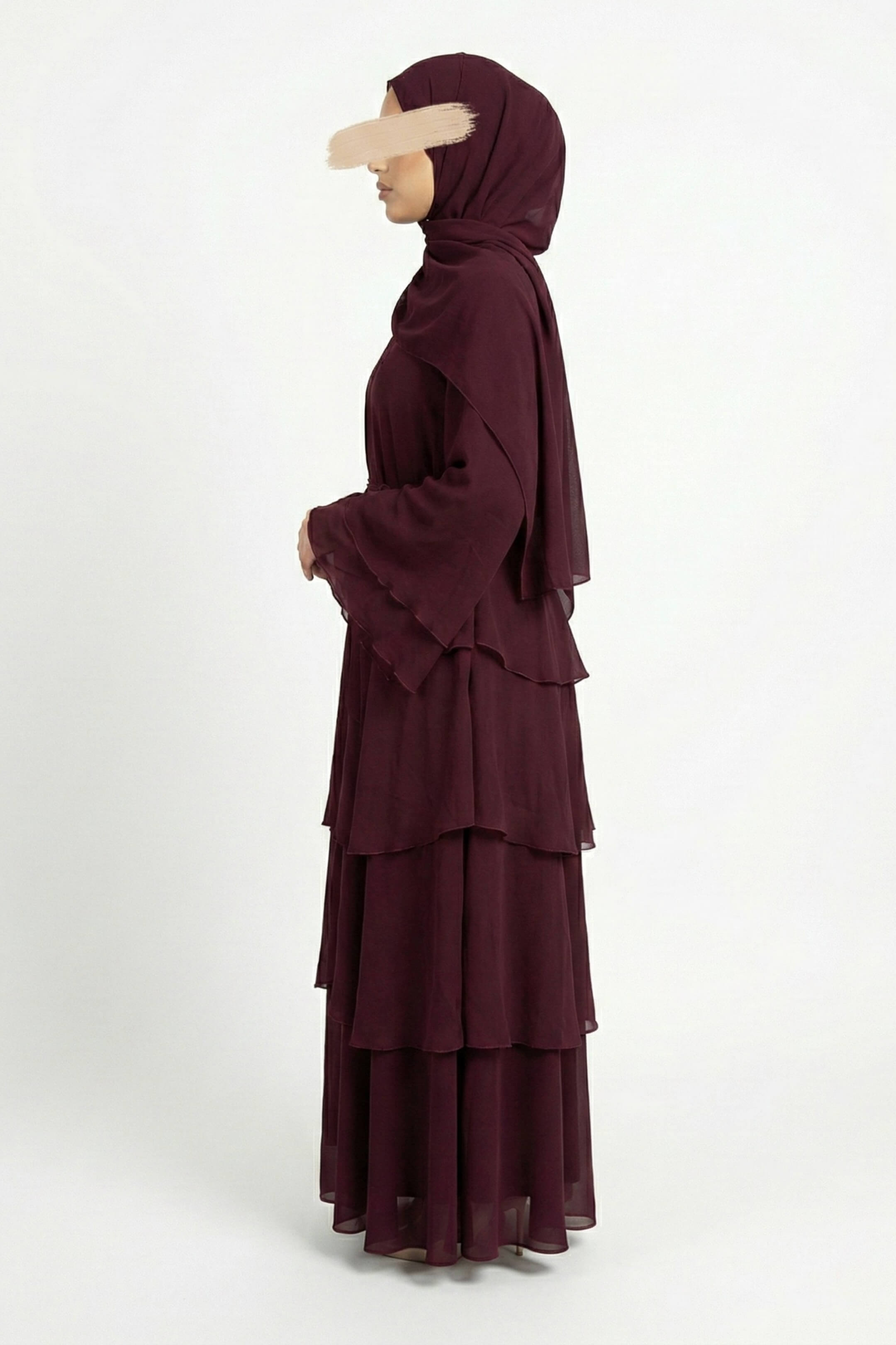 Maroon Flare Abaya