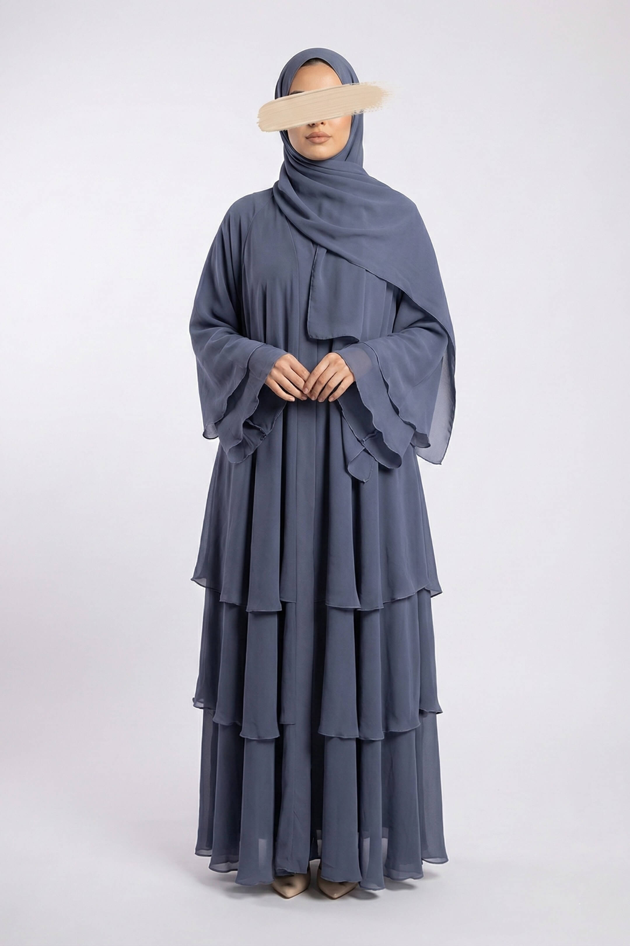 Mid Grey Flare Abaya