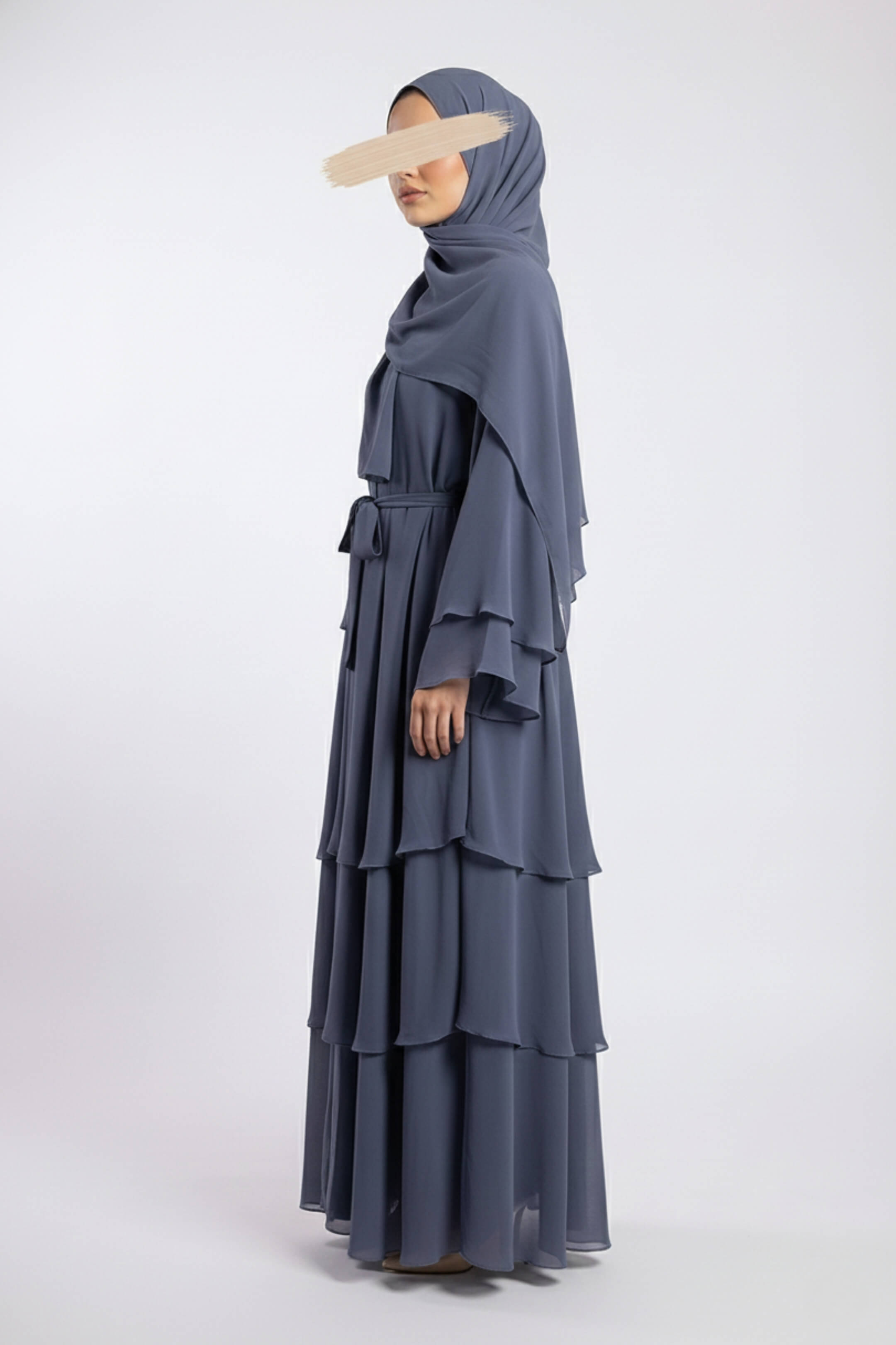 Mid Grey Flare Abaya