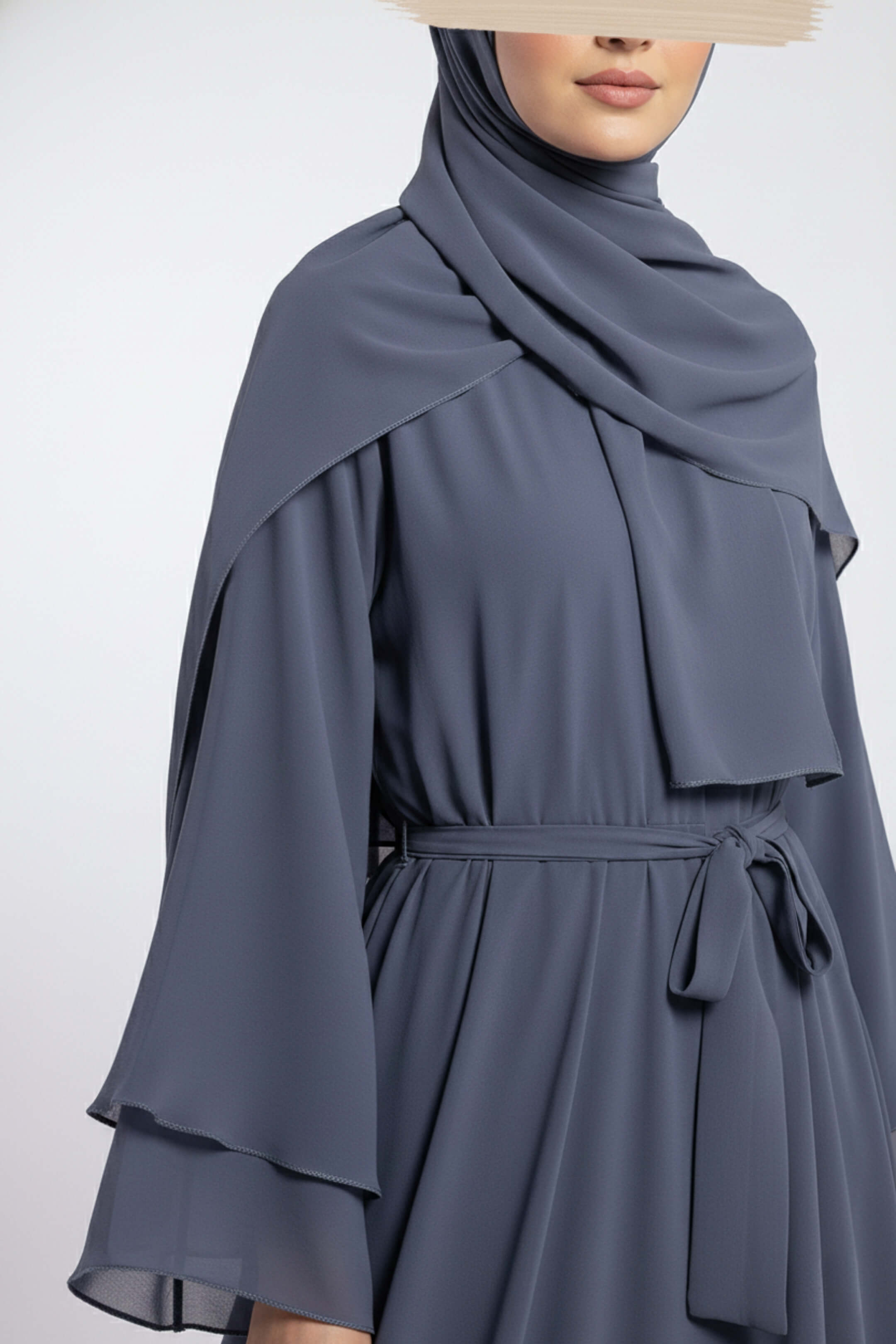 Mid Grey Flare Abaya