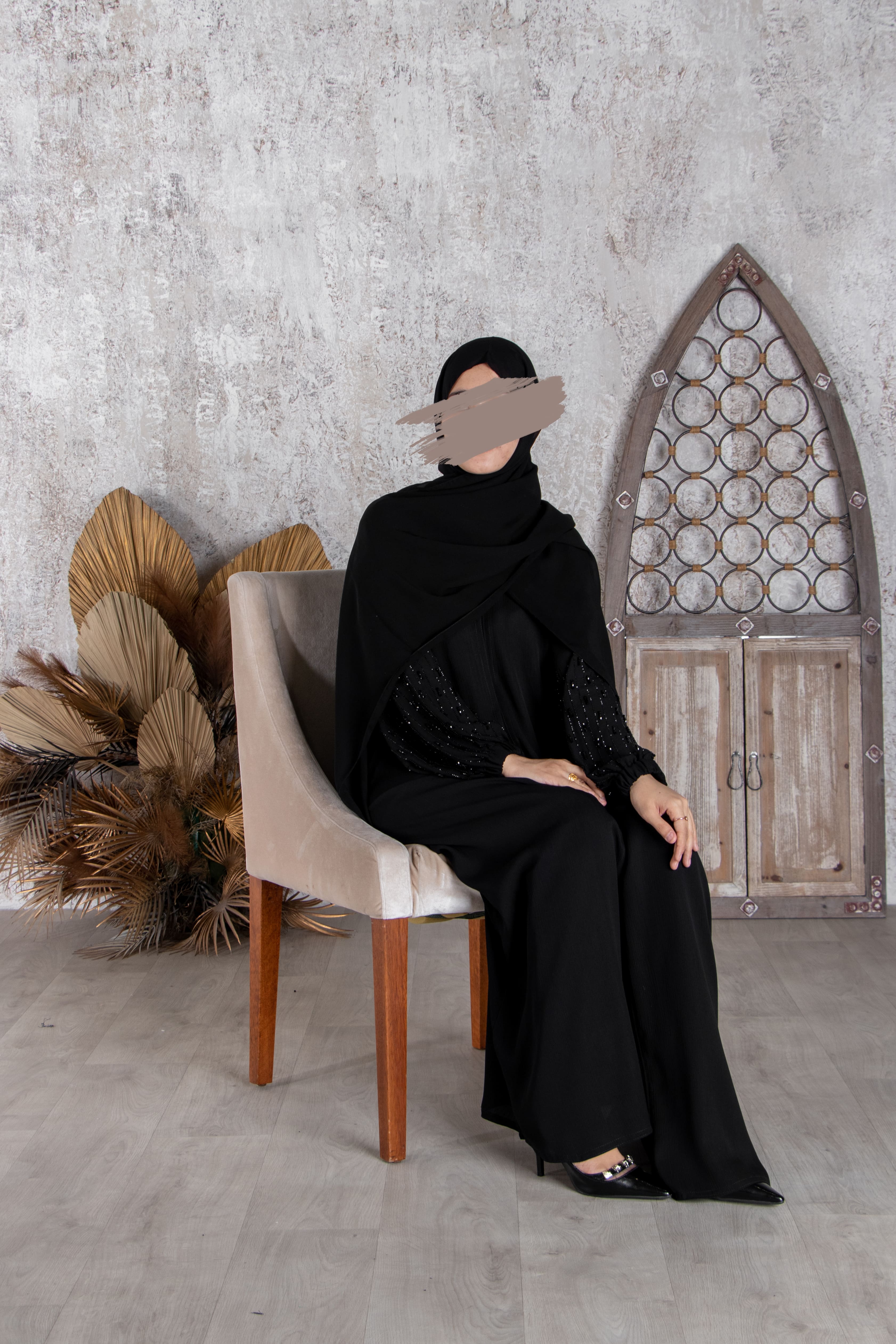 Henna Black Bishop Abaya - Abaya - Muslim Lifestyle Store