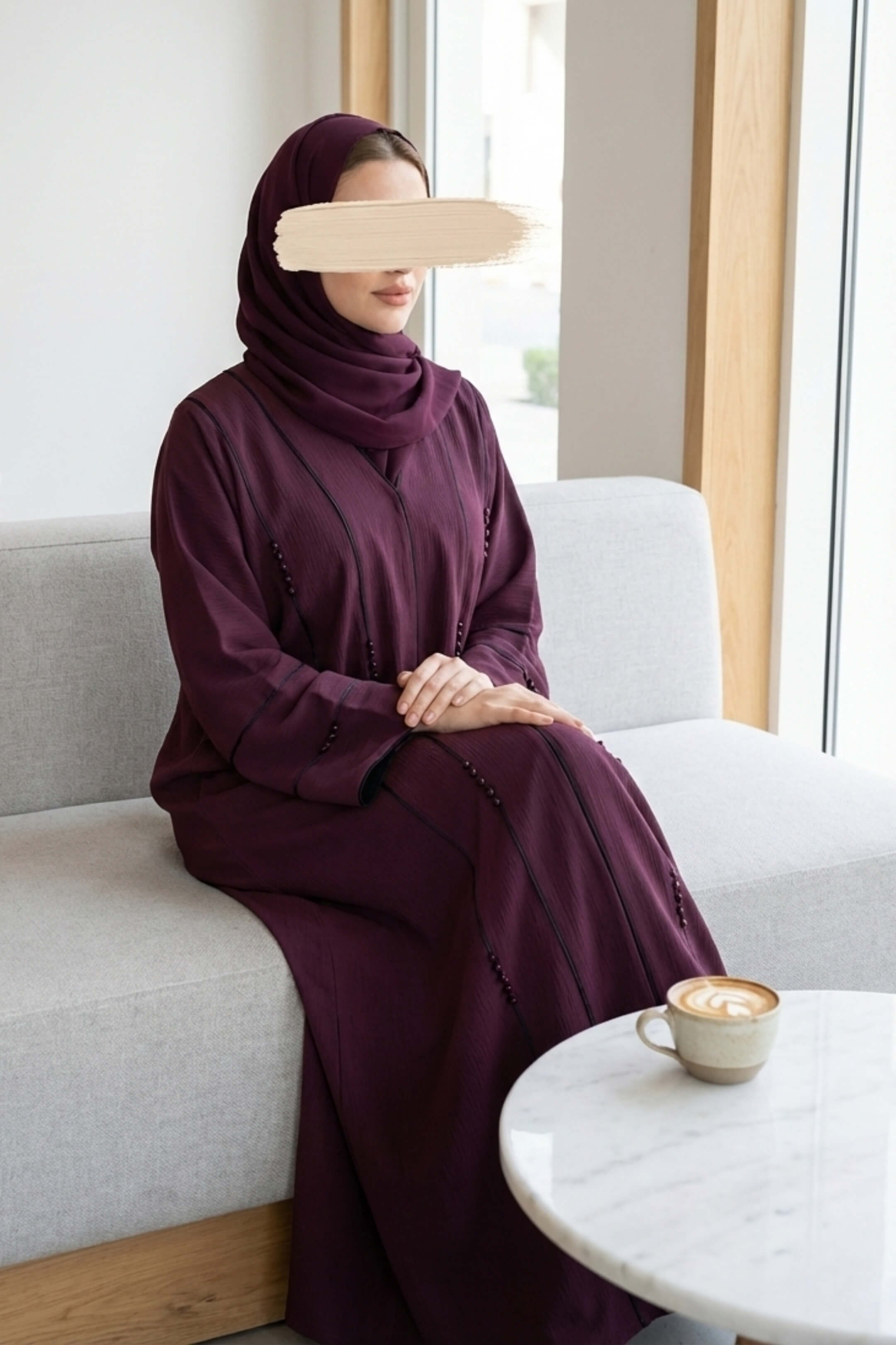 Velvet Red Abaya