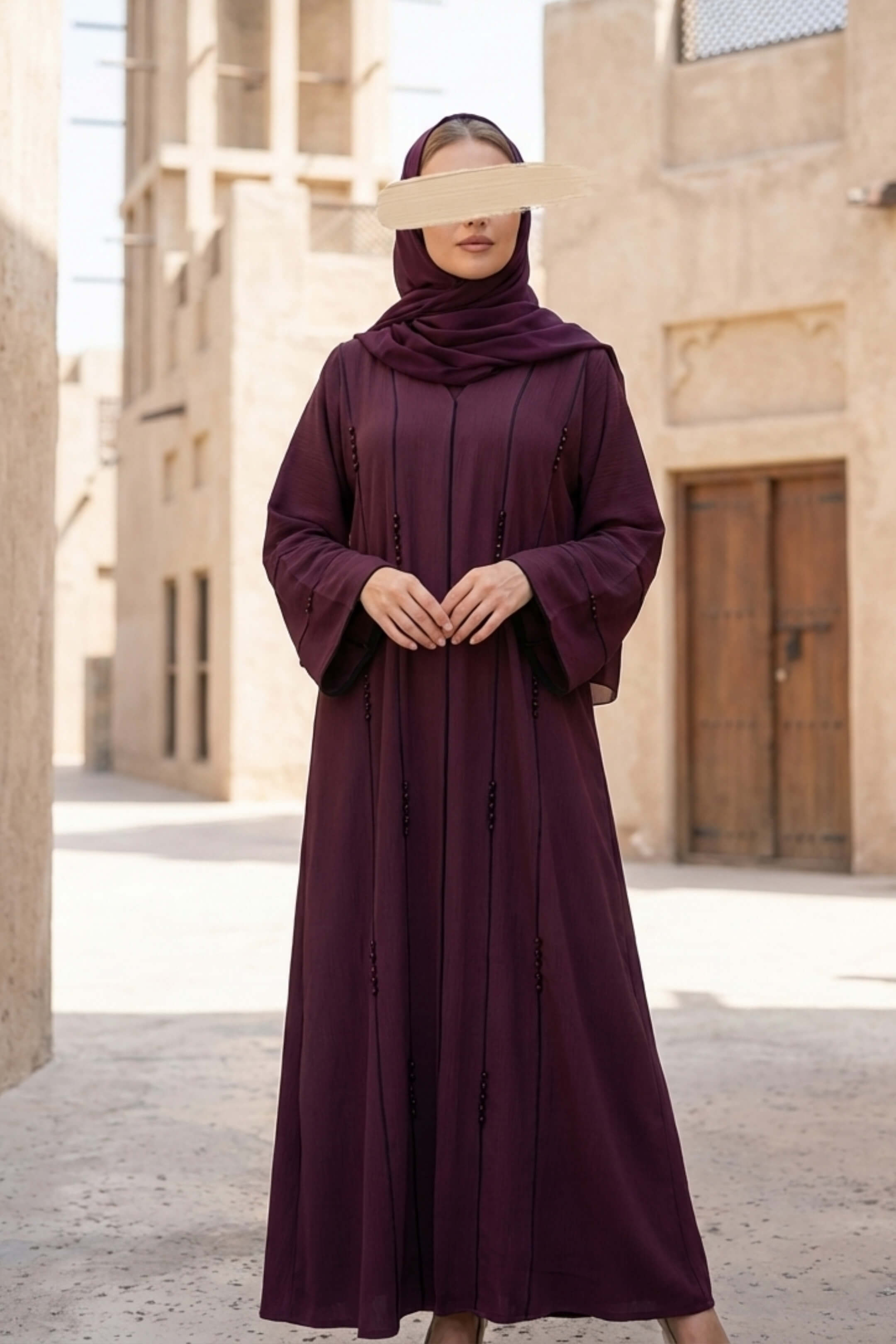 Velvet Red Abaya