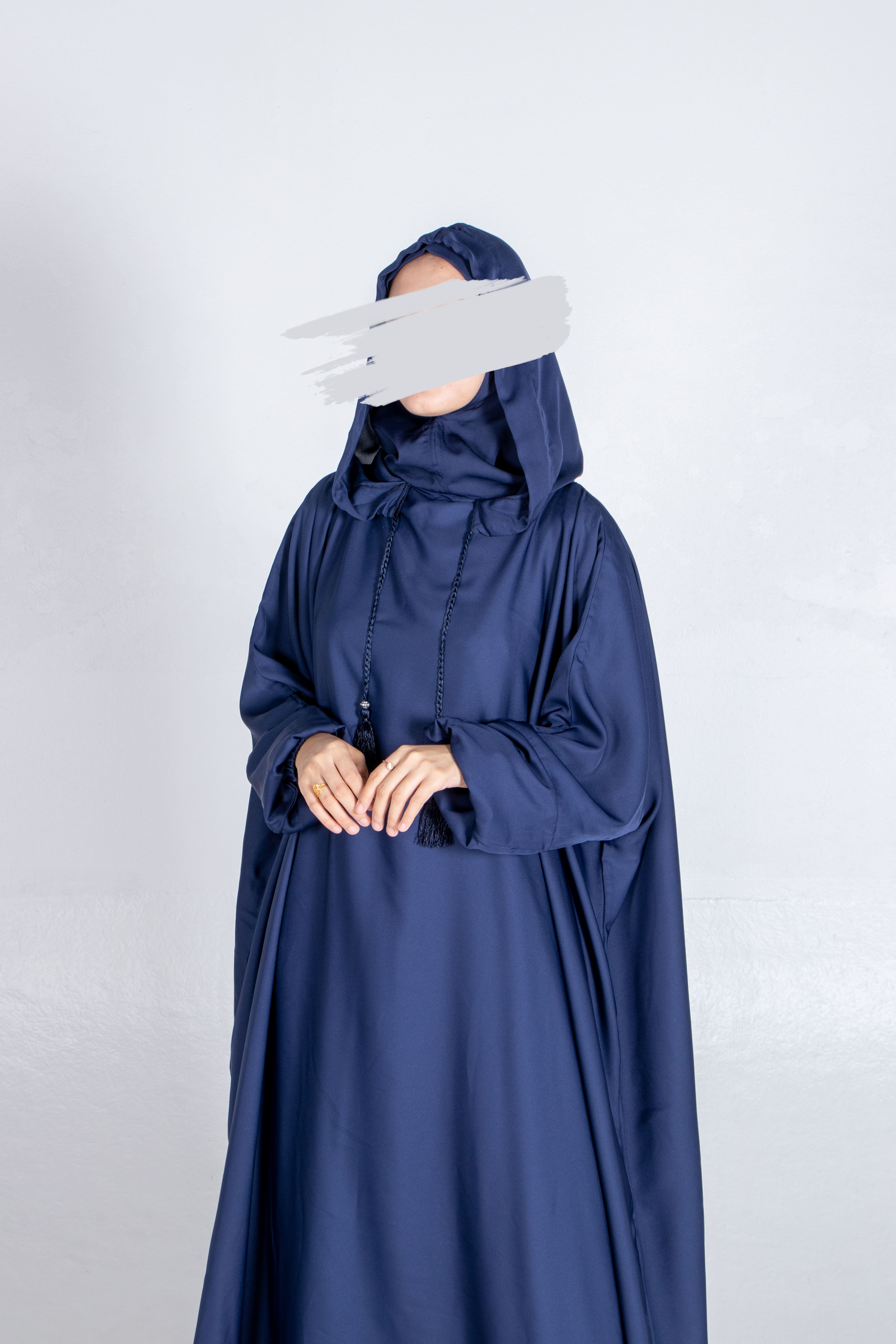 Navy Blue Stylish Cap Jilbab - Jilbab - Muslim Lifestyle Store