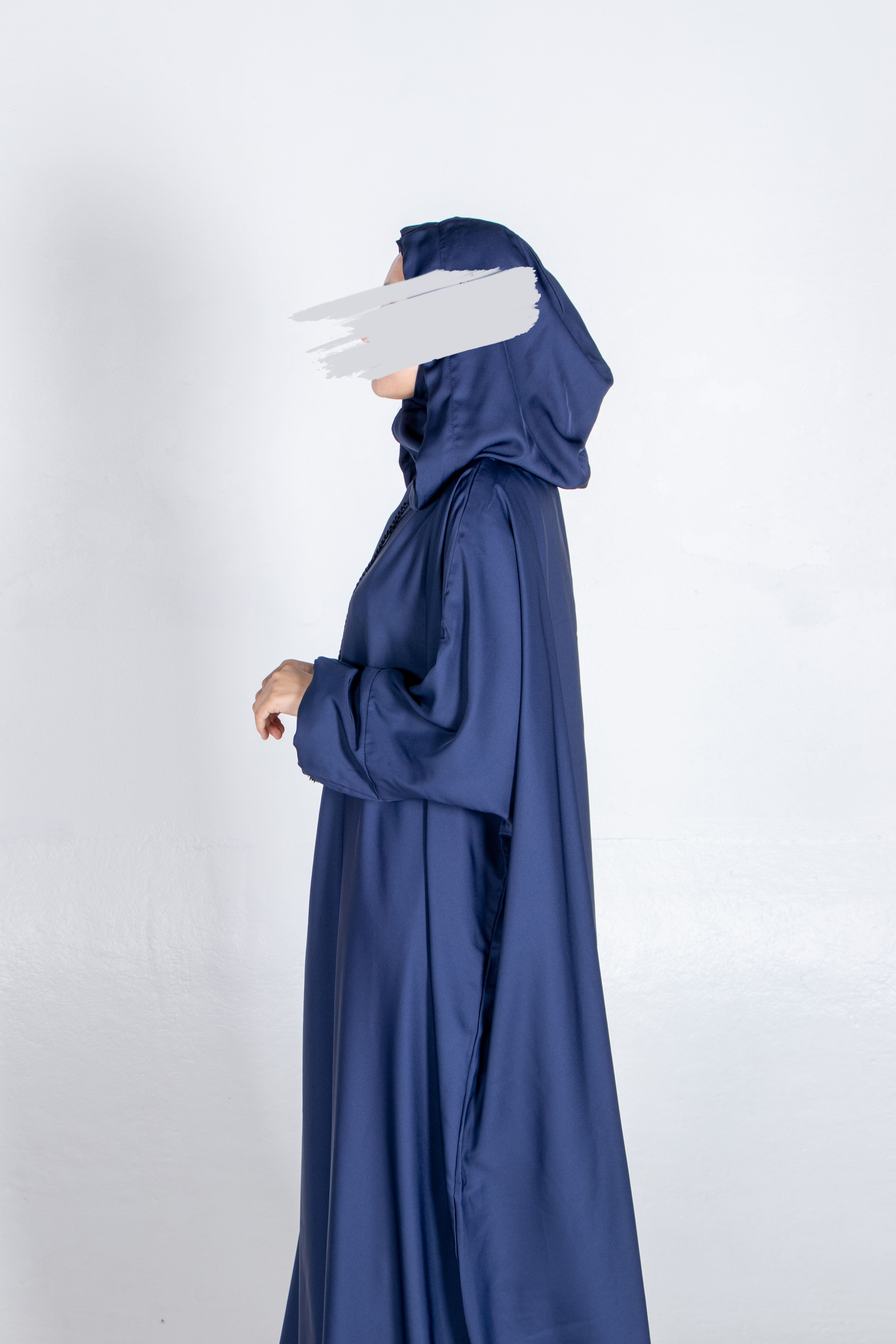 Navy Blue Stylish Cap Jilbab - Jilbab - Muslim Lifestyle Store