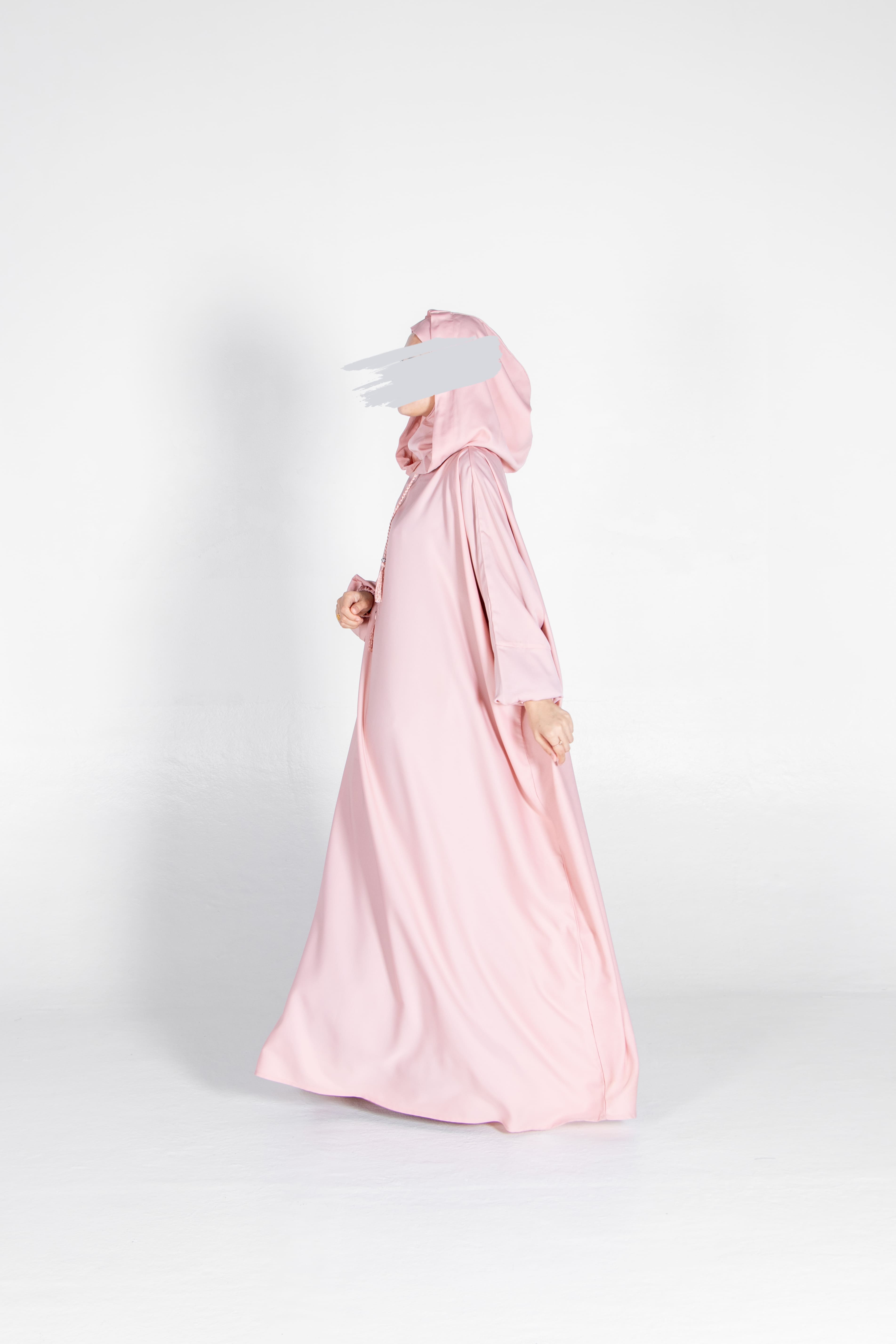 Light Pink Stylish Cap Jilbab - Jilbab - Muslim Lifestyle Store