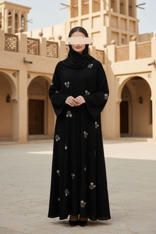 Noir Bloom Abaya