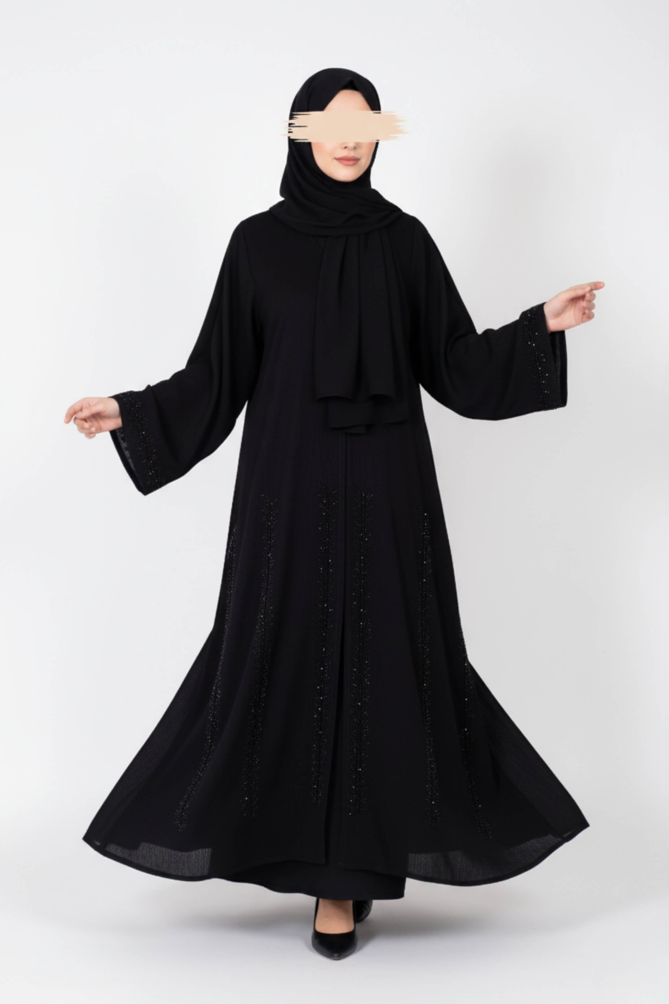 Celestial Black Abaya