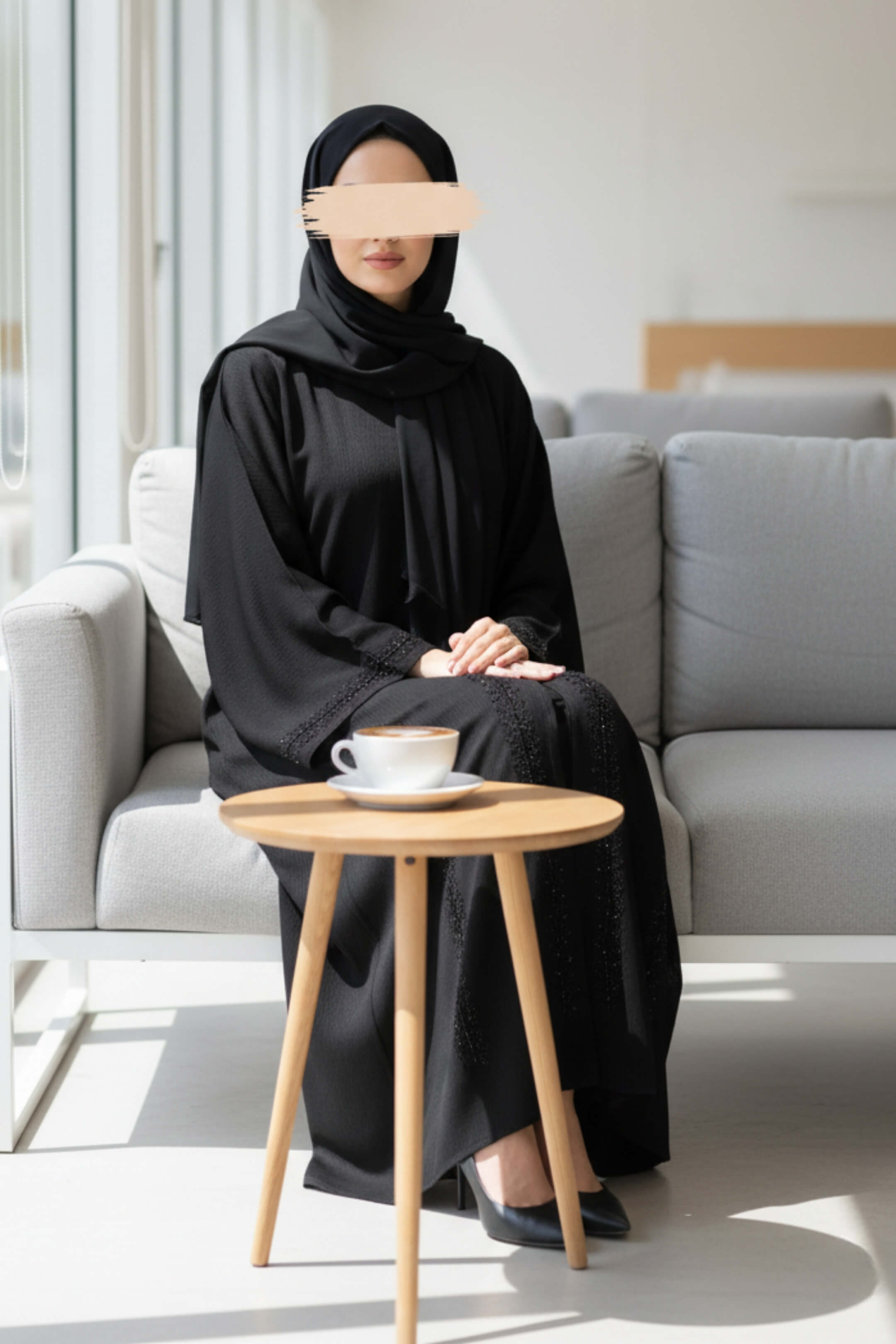 Celestial Black Abaya