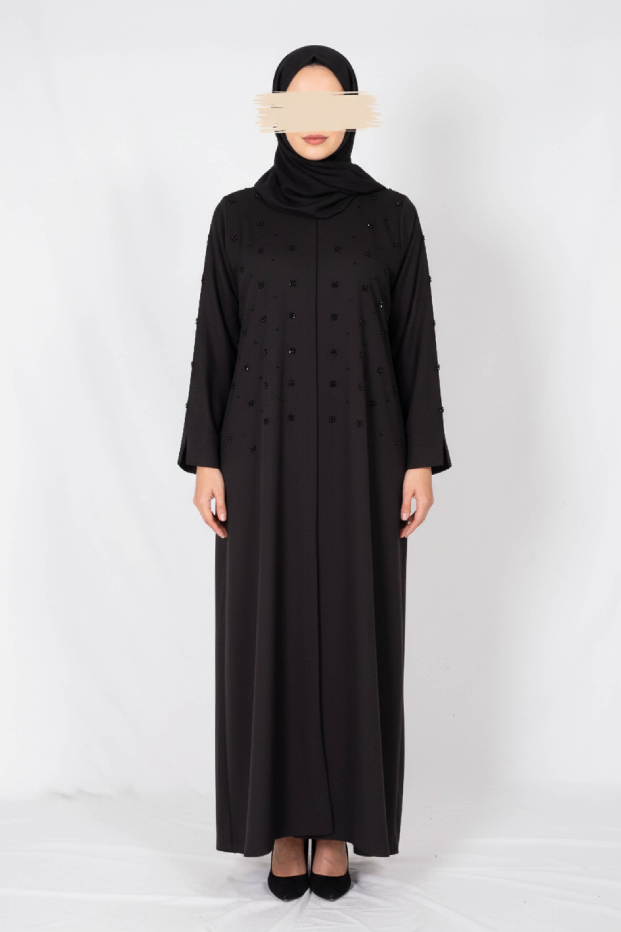 Noir Orchid Abaya