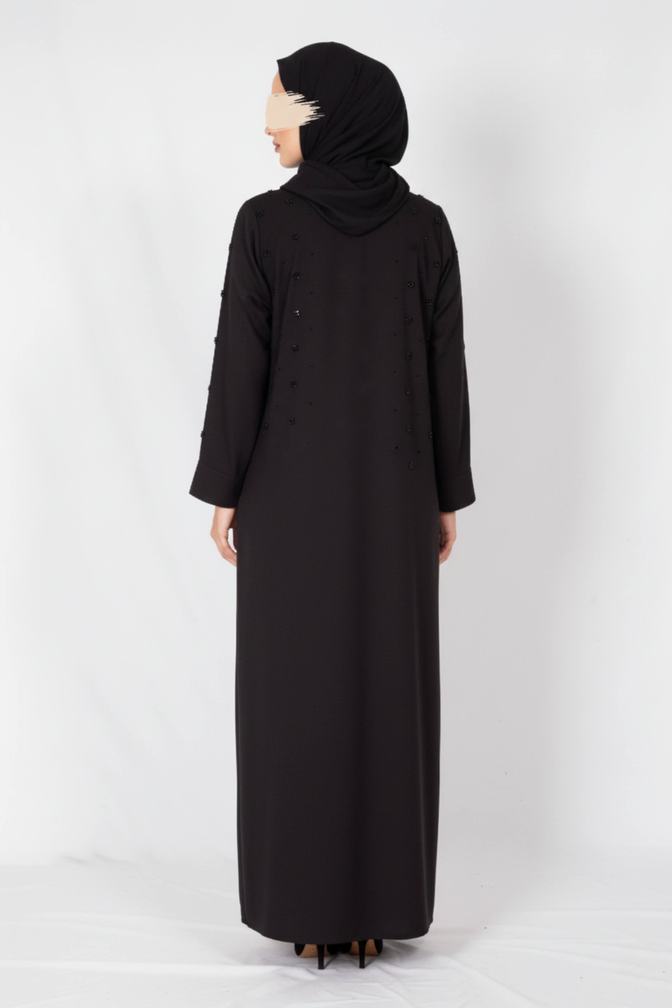 Noir Orchid Abaya