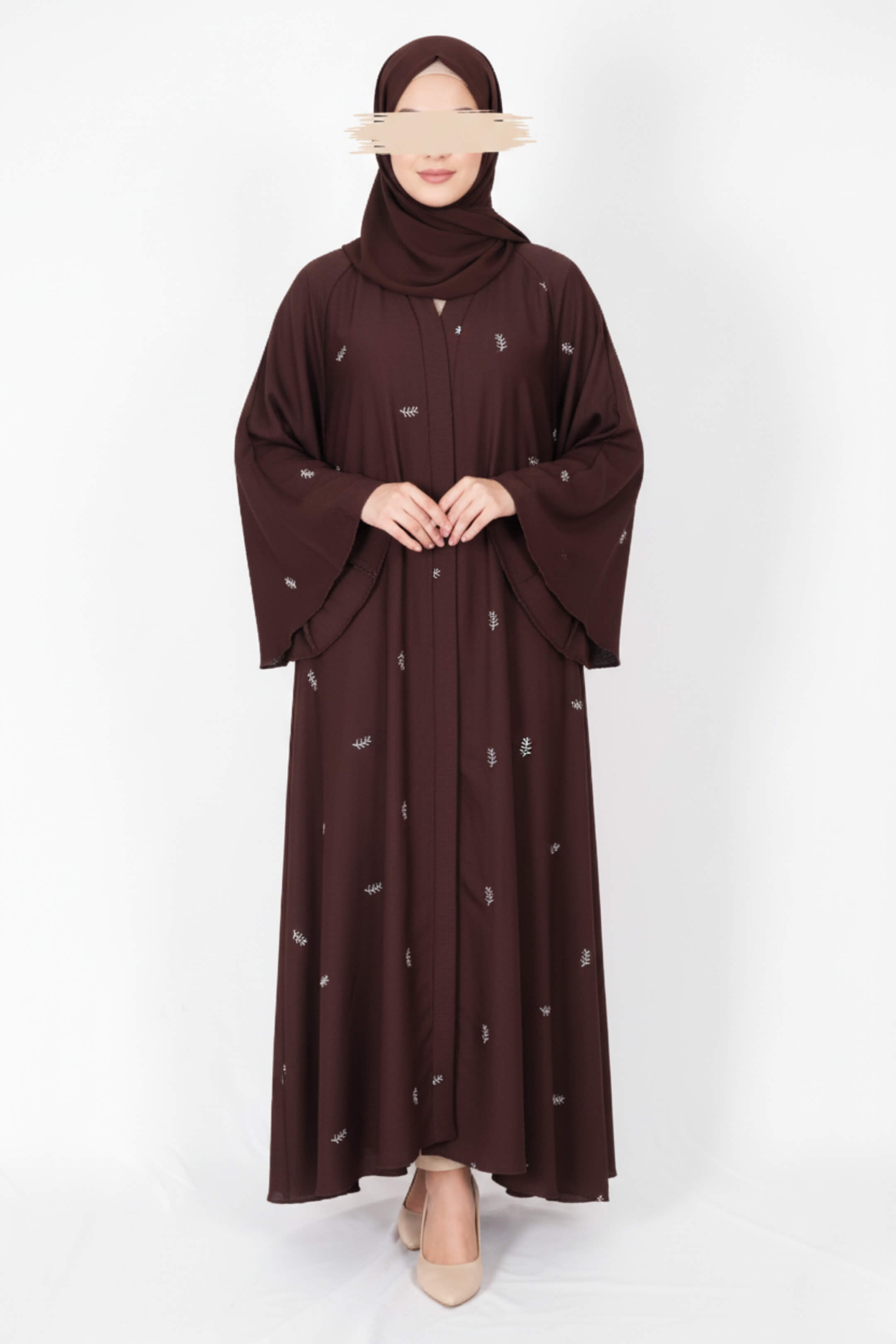 Mocha Flora Abaya