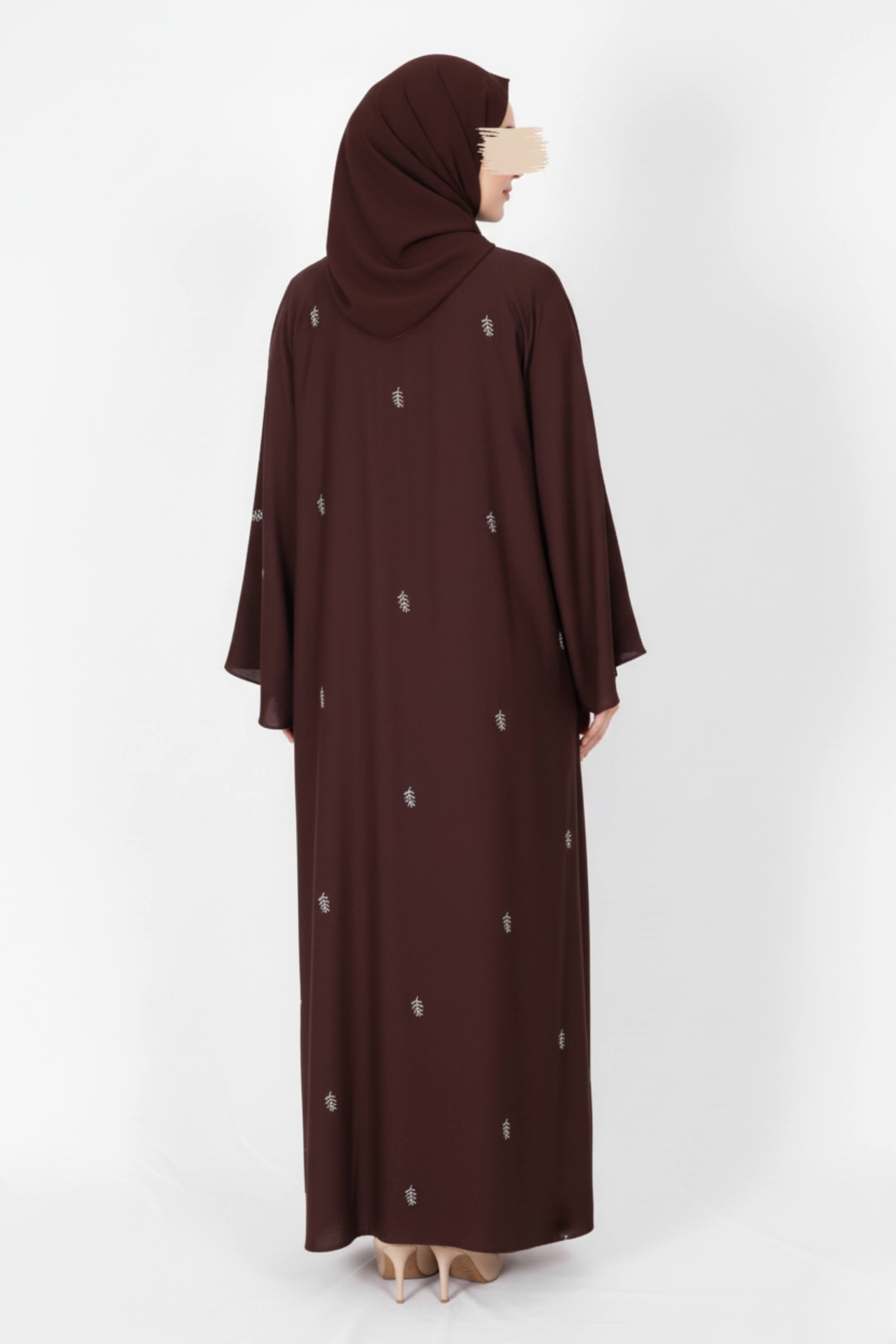 Mocha Flora Abaya