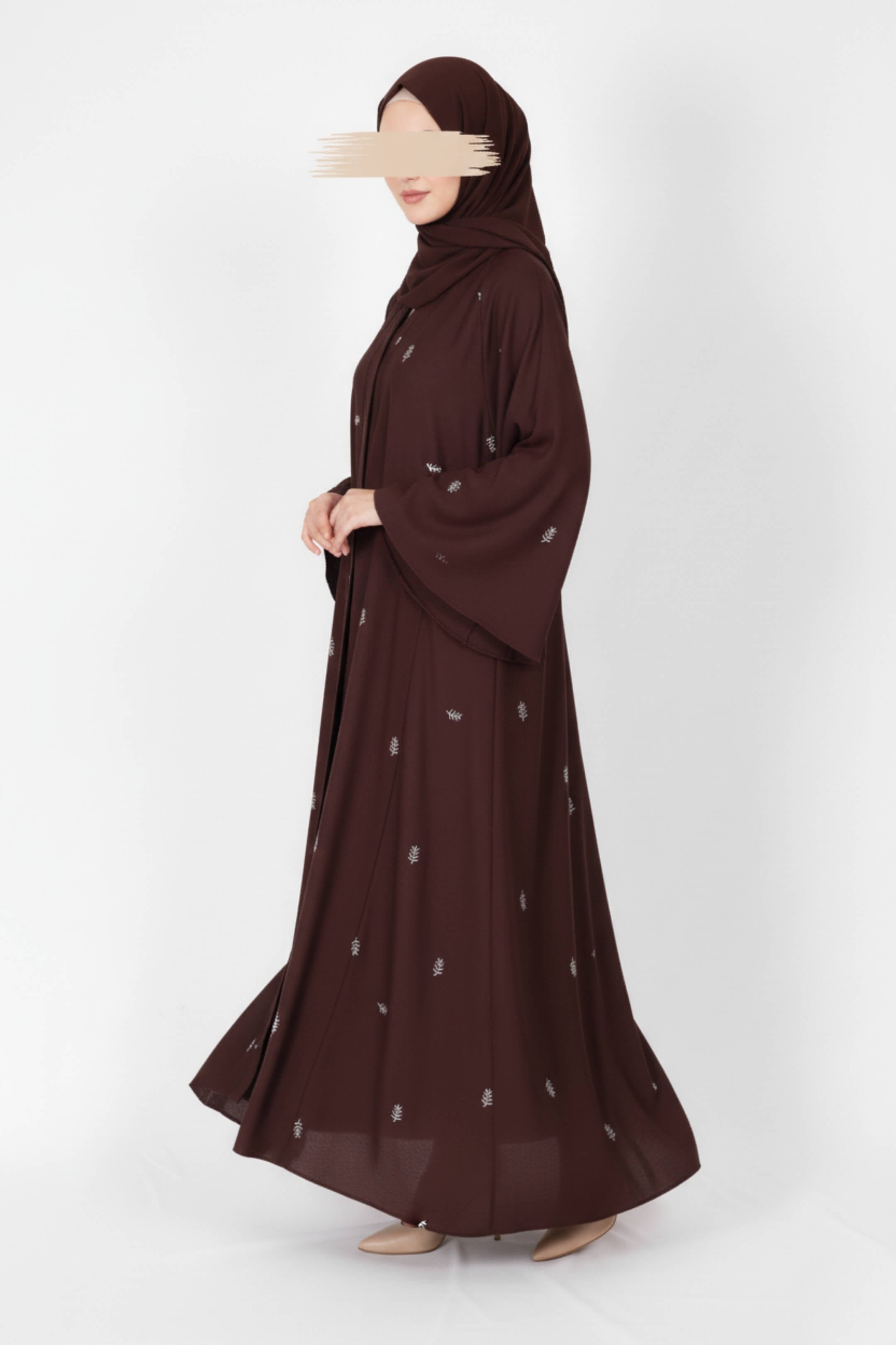 Mocha Flora Abaya