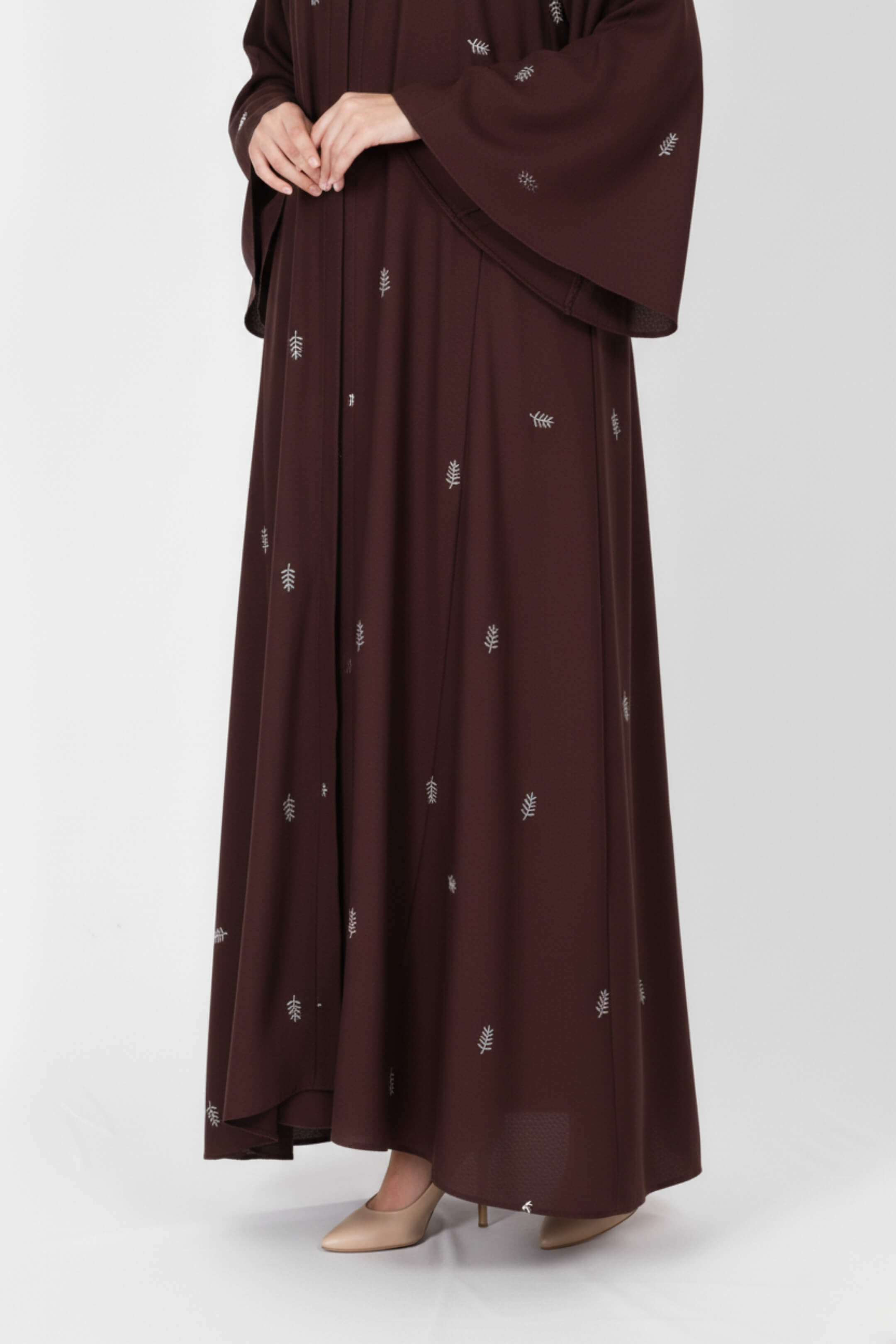 Mocha Flora Abaya