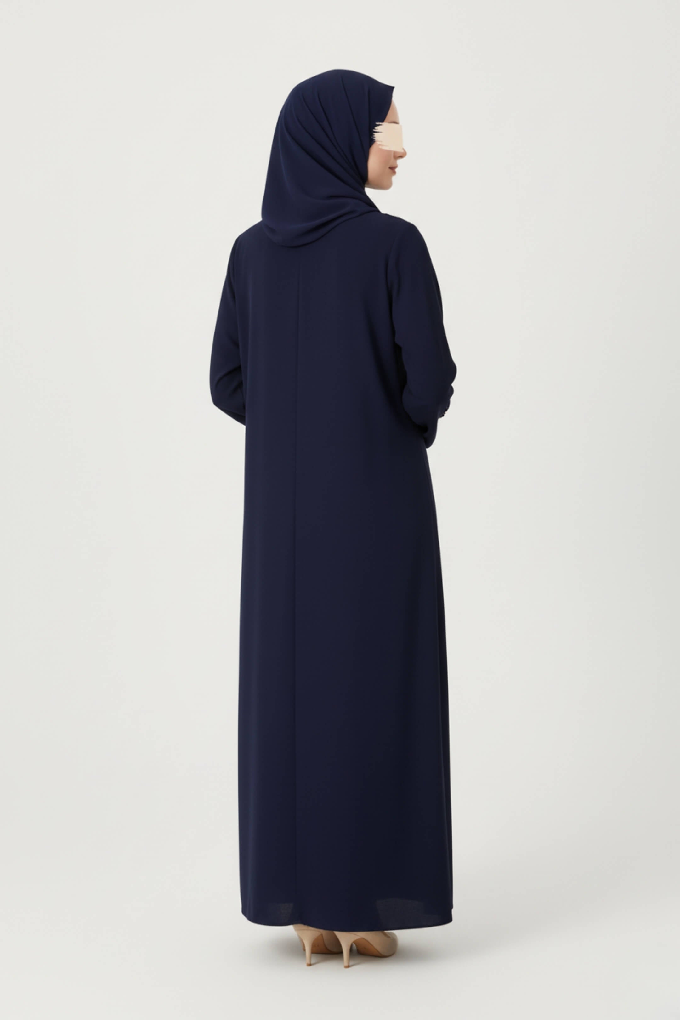 Navy Petal Abaya