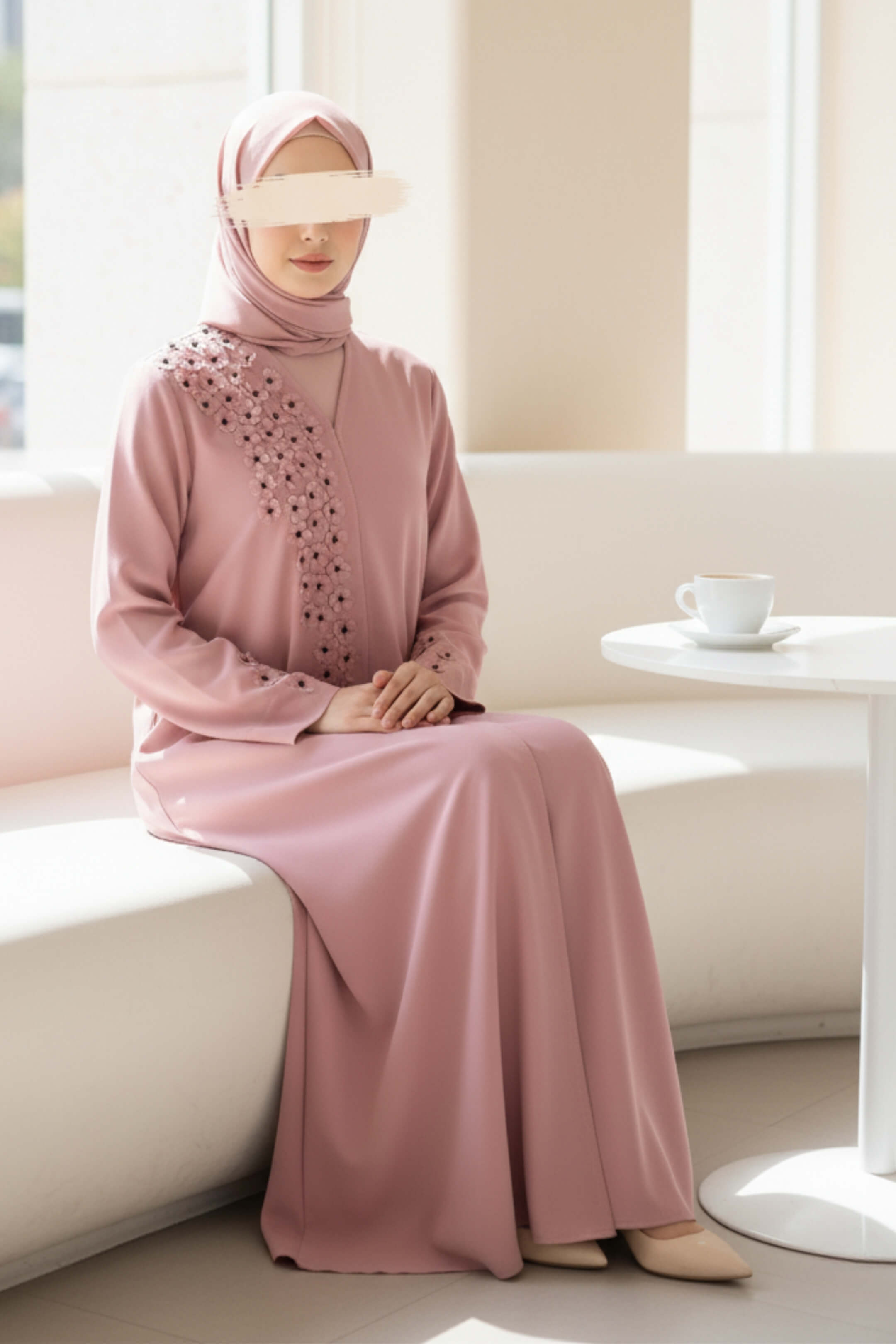 Pastel Bloom Abaya