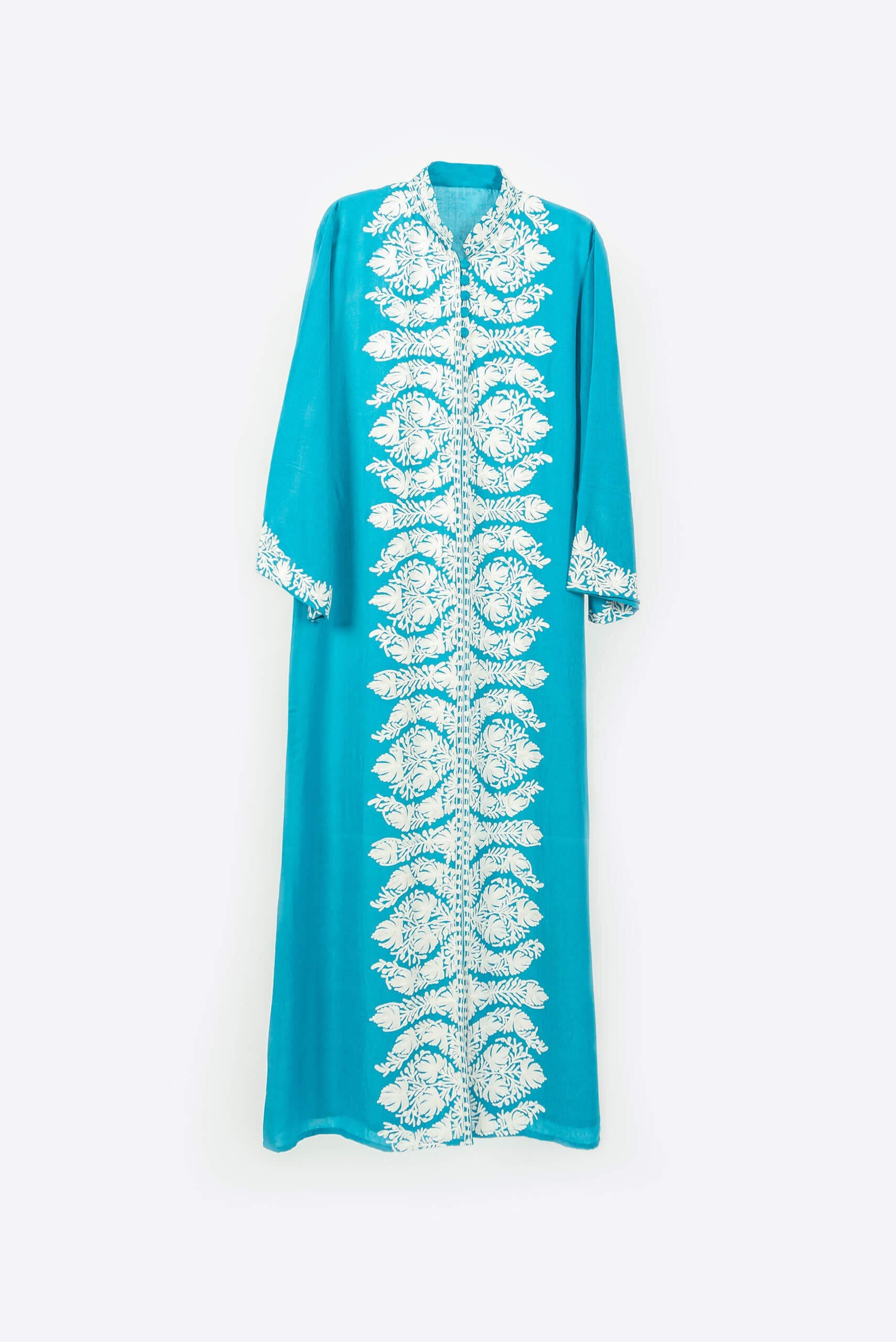Blue White Kashmiri Jalabiya - Jalabiya - Muslim Lifestyle Store