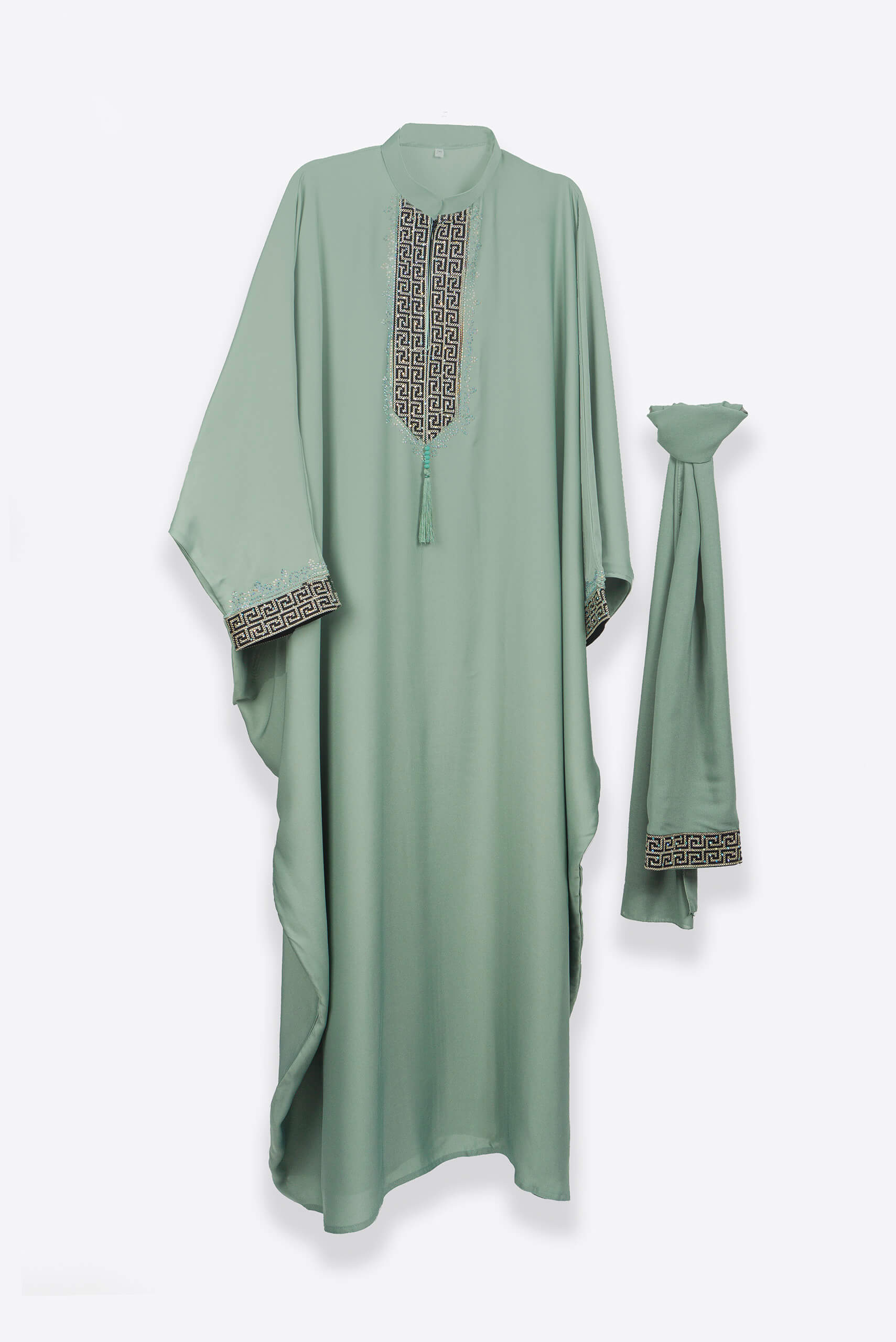 Green Maze Abaya - Abaya - Muslim Lifestyle Store