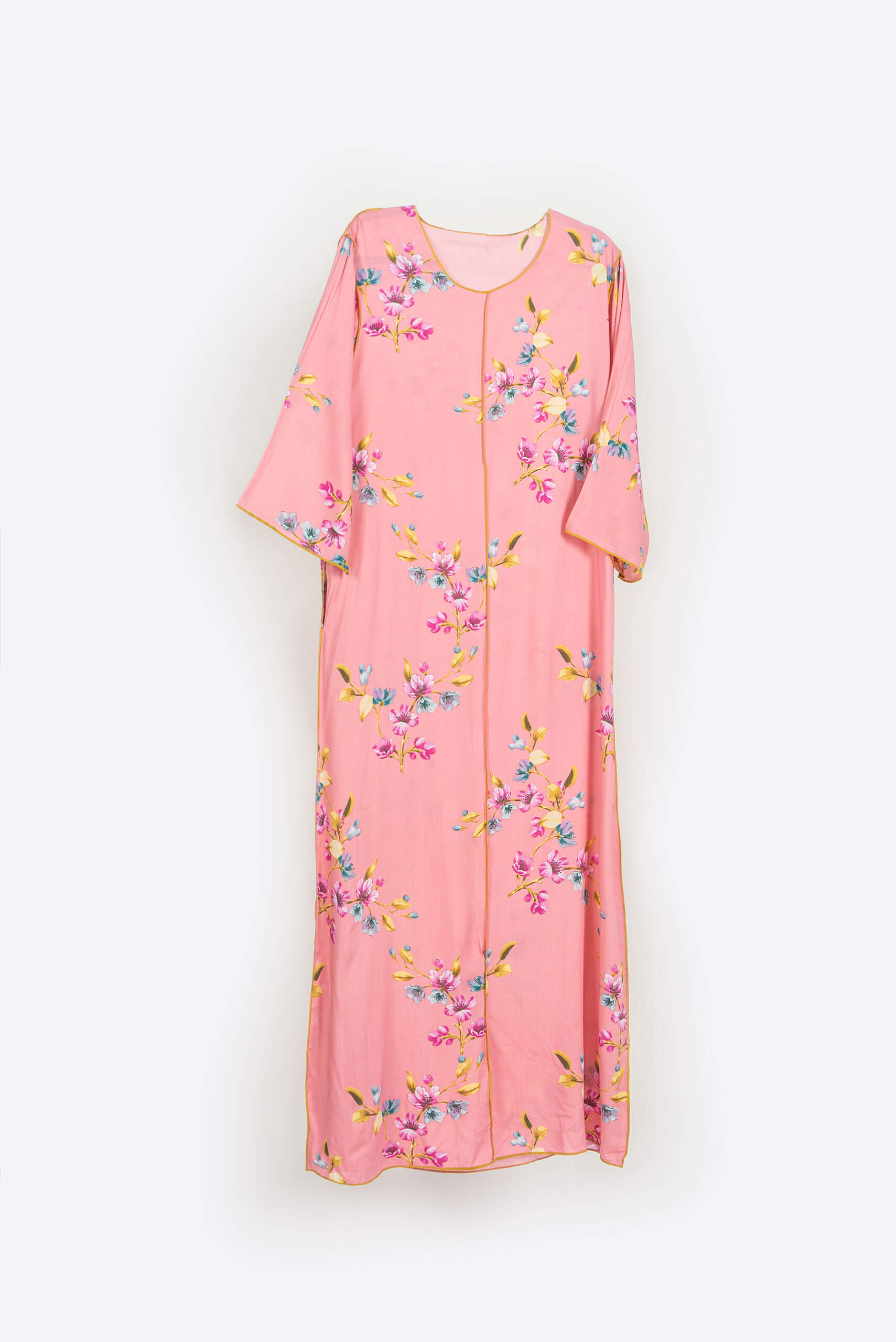 Pink Hibiscus Maxi Dress - Maxi Dress - Muslim Lifestyle Store