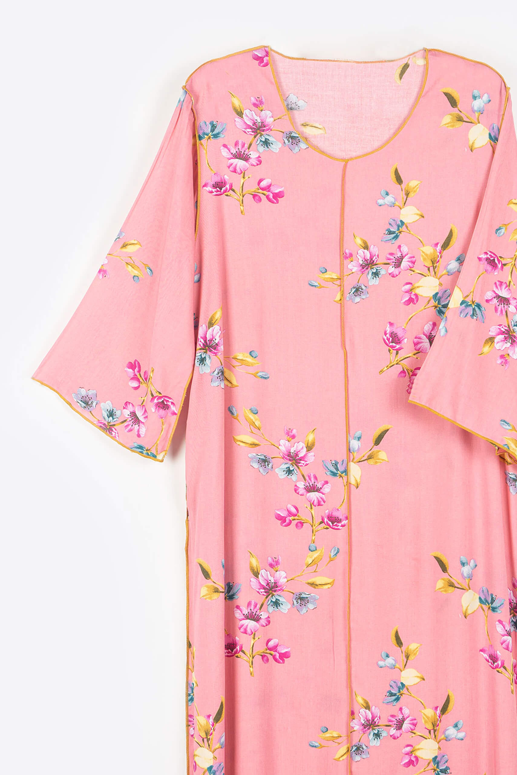 Pink Hibiscus Maxi Dress - Maxi Dress - Muslim Lifestyle Store
